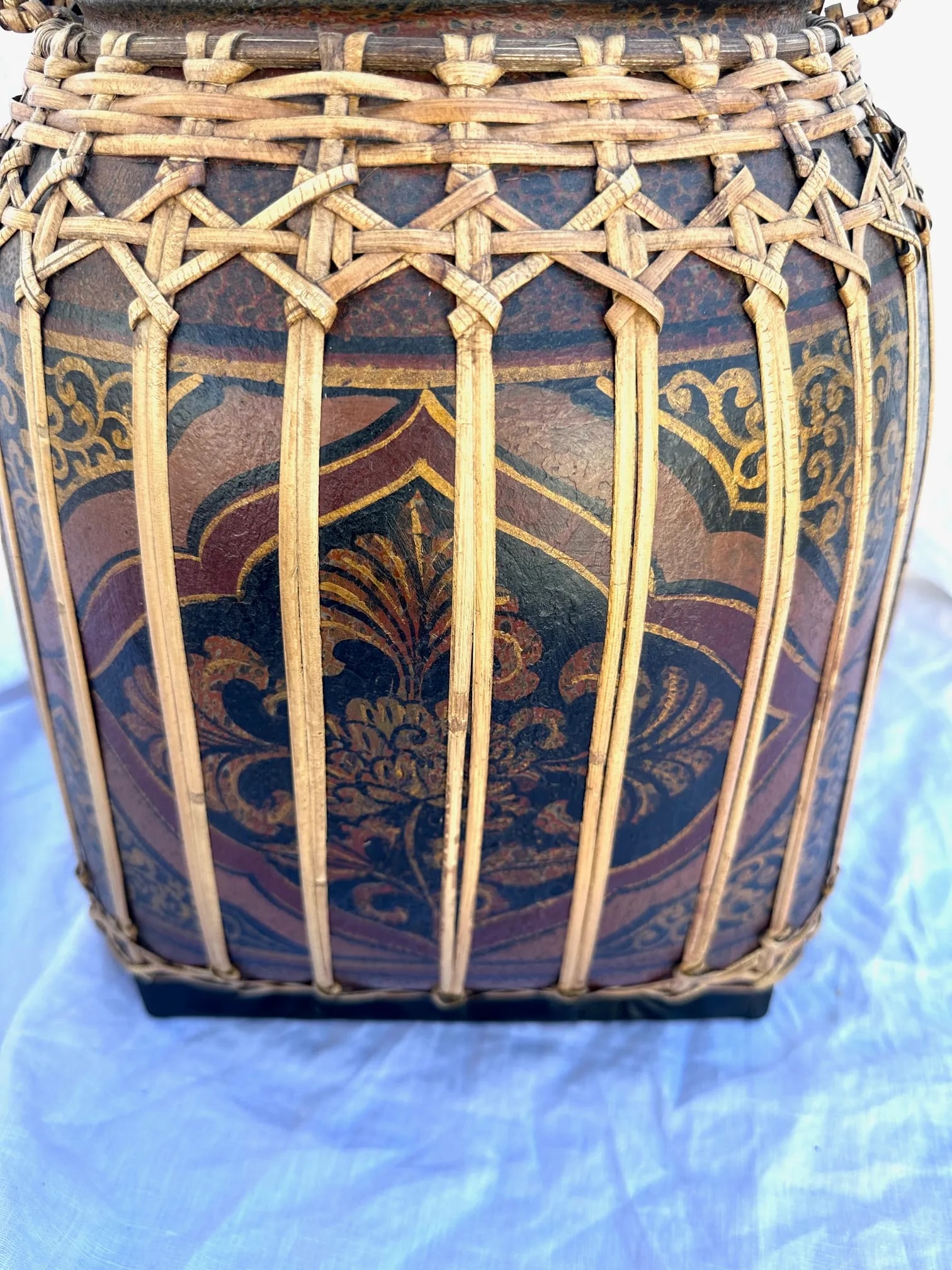 Vintage Thai Bamboo Rice Basket/Box - 2