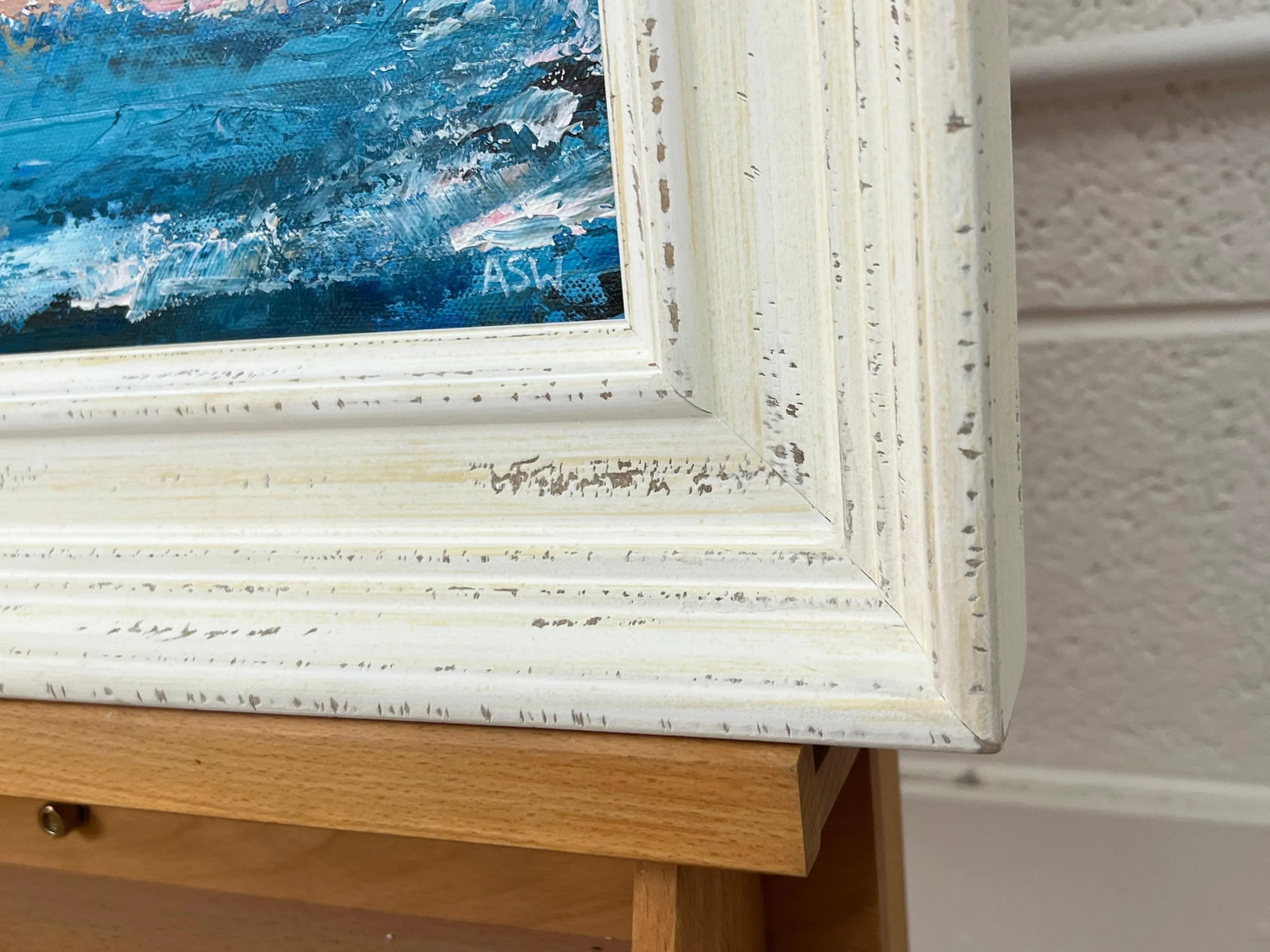 Colourful Expressive Abstract Seascape Landscape Painting Using Earthy Tones - 11