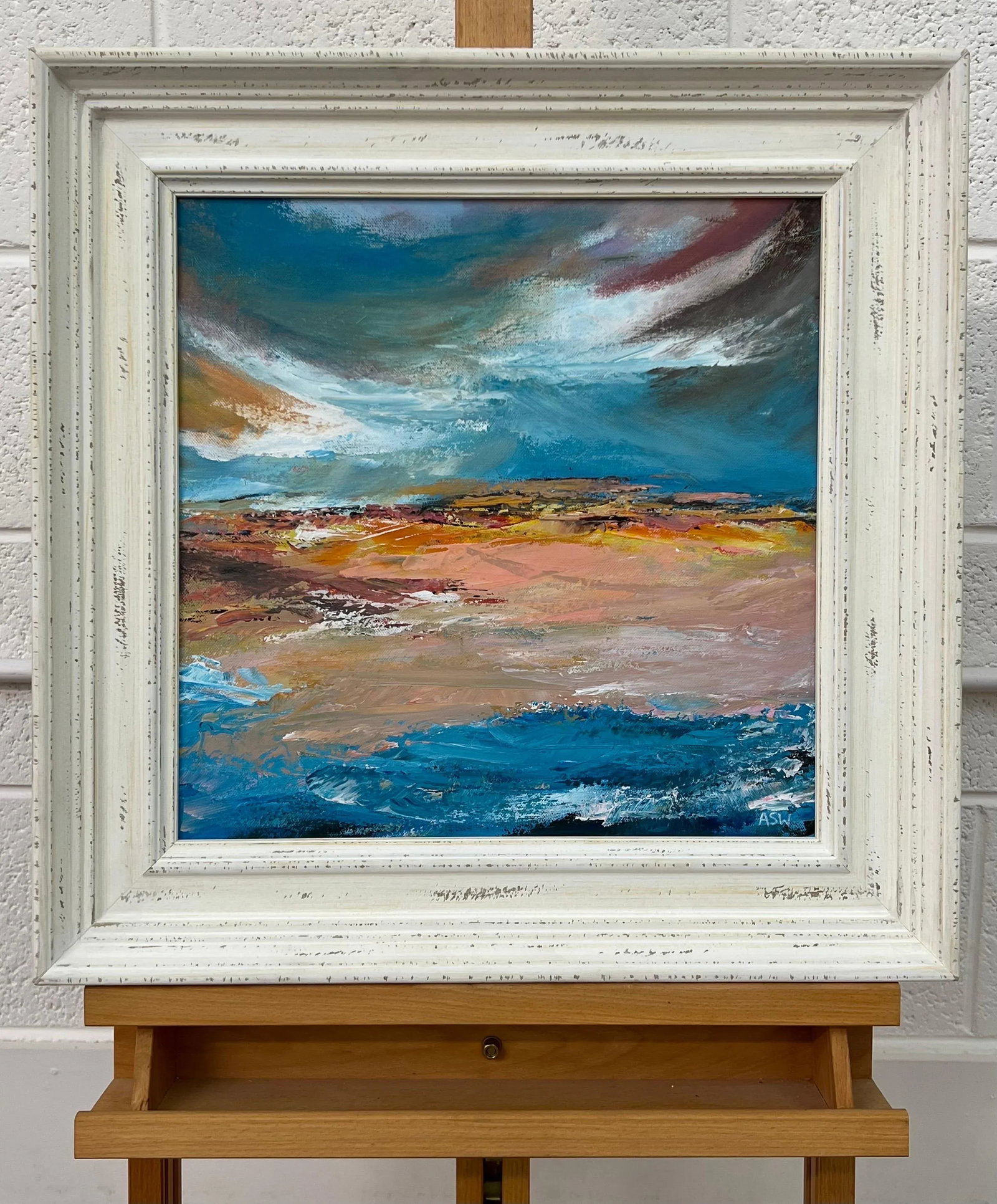 Colourful Expressive Abstract Seascape Landscape Painting Using Earthy Tones - 7