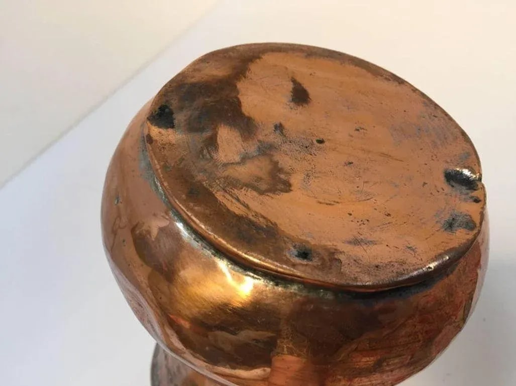Middle Eastern Antique Dallah Arabic Copper Coffee Pot - 8