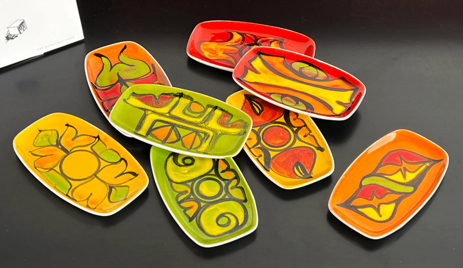 Rare Poole Delphis Mid Century Modern Ceramic Dishes - Set of 8 - 4