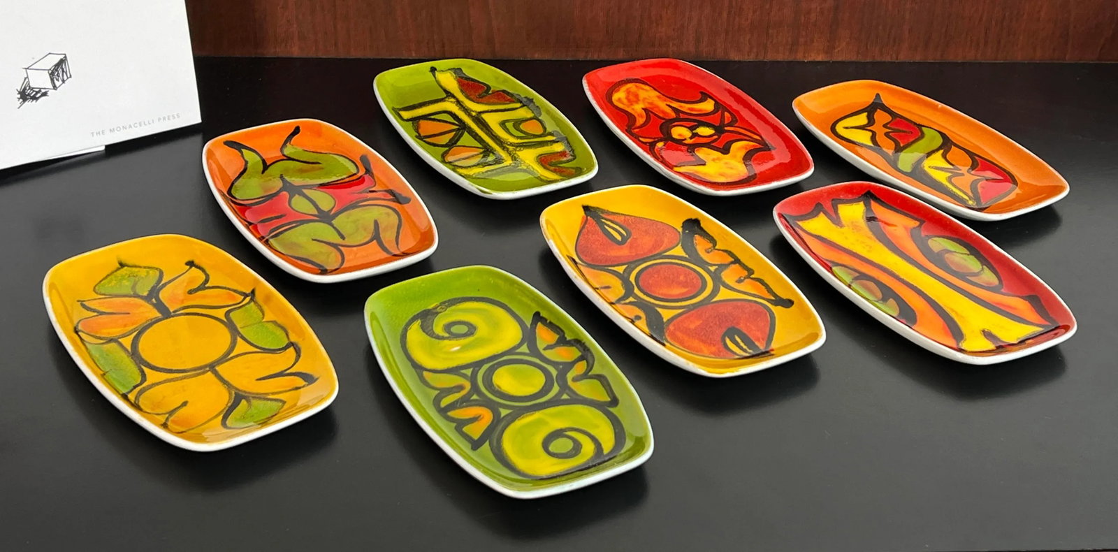 Rare Poole Delphis Mid Century Modern Ceramic Dishes - Set of 8 - 6