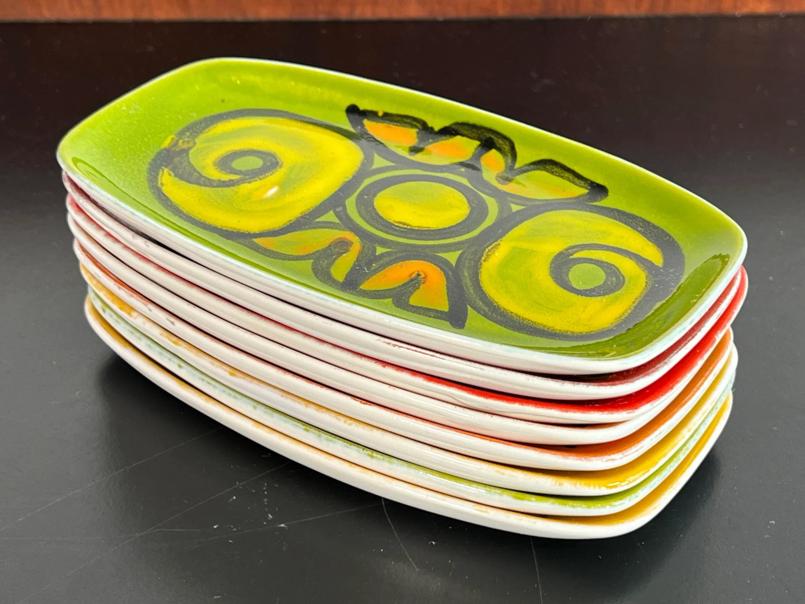 Rare Poole Delphis Mid Century Modern Ceramic Dishes - Set of 8 - 7
