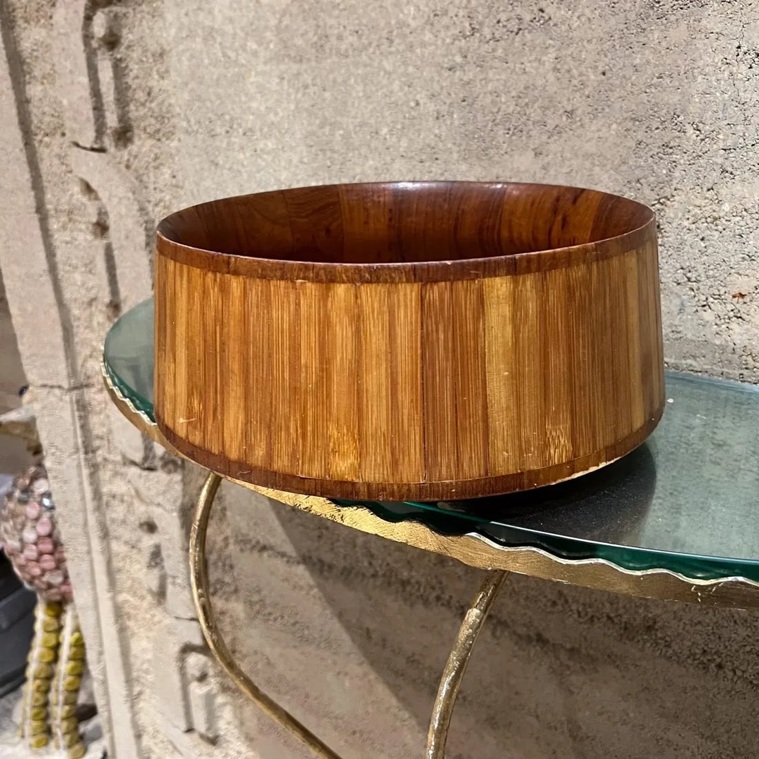 1960s Dansk Designs Teak and Bamboo Salad Bowl Jens Quistgaard - 3