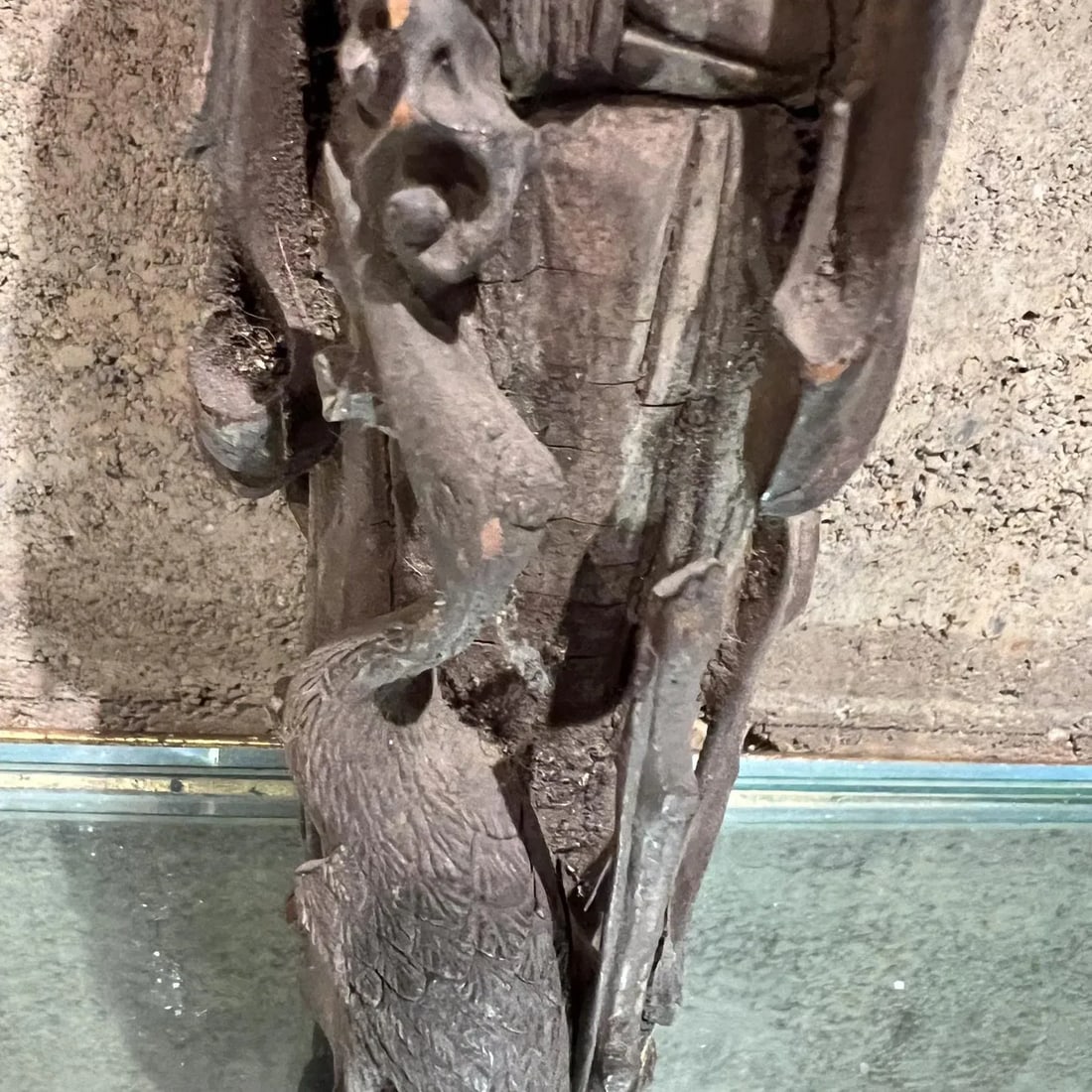 Asian Hand Carved Wood Sculpture Star of Longevity ShÃ²u XÄ«ng - 7