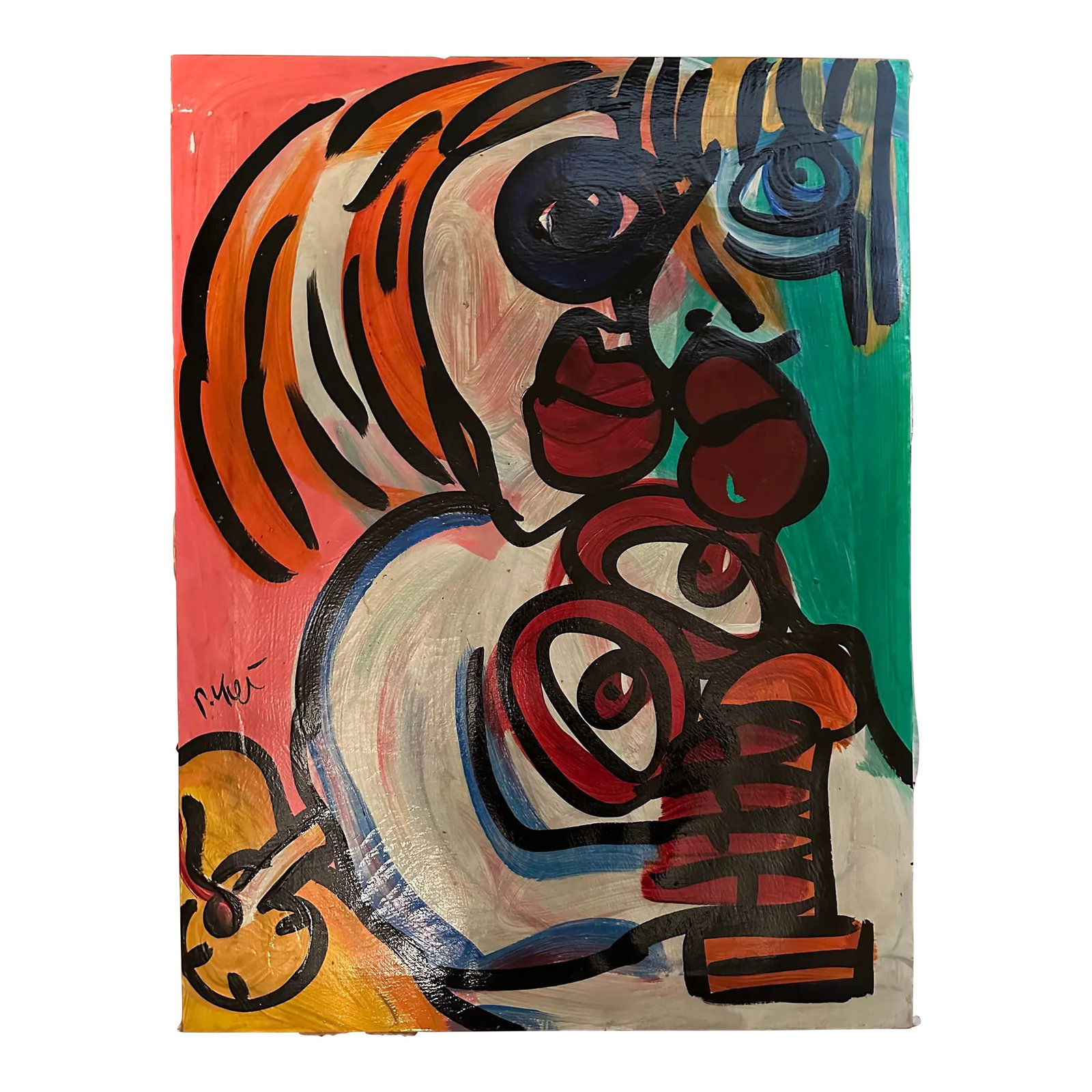 Peter Keil - Junge Wilde Collection: Peter Keil is a German artist who focuses primarily on abstract expressionism. Keil painted with some of the greats, including Joan Miró, Pablo Picasso, and Andy Warhol, to name a few. This is