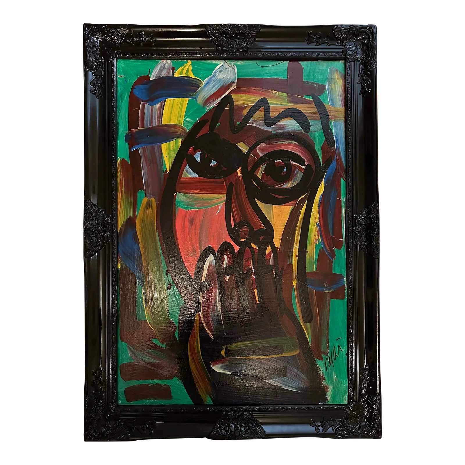Peter Keil Original Painting, Unframed - Junge Wilde Collection: *This piece does not include the frame* Peter Keil is a German artist who focuses primarily on abstract expressionism. Keil painted with some of the greats, including Joan Miró, Pablo Picasso, an