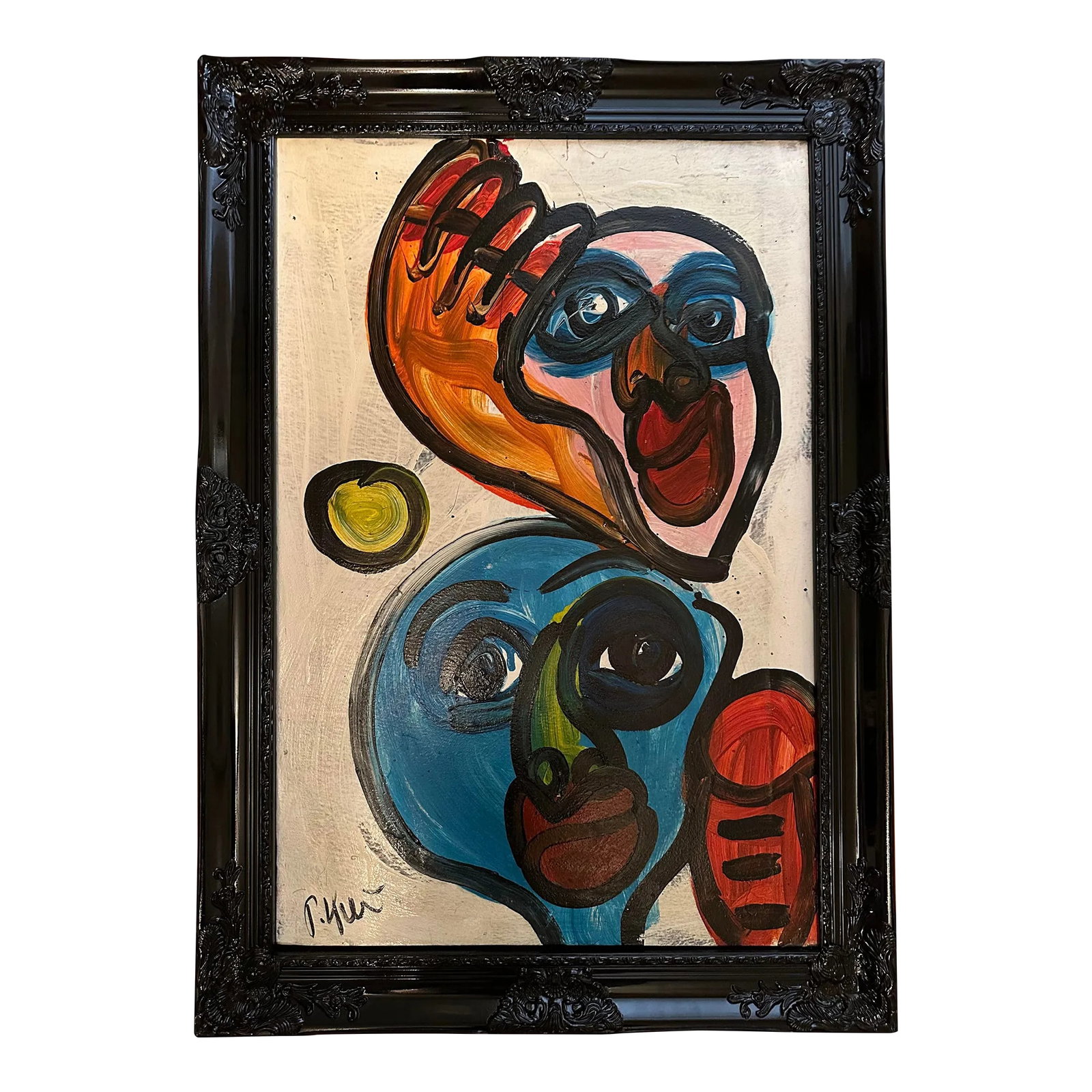 Peter Keil Original Painting - Junge Wilde Collection: *Does not include frame* Peter Keil is a German artist who focuses primarily on abstract expressionism. Keil painted with some of the greats, including Joan Miró, Pablo Picasso, and Andy Warhol,