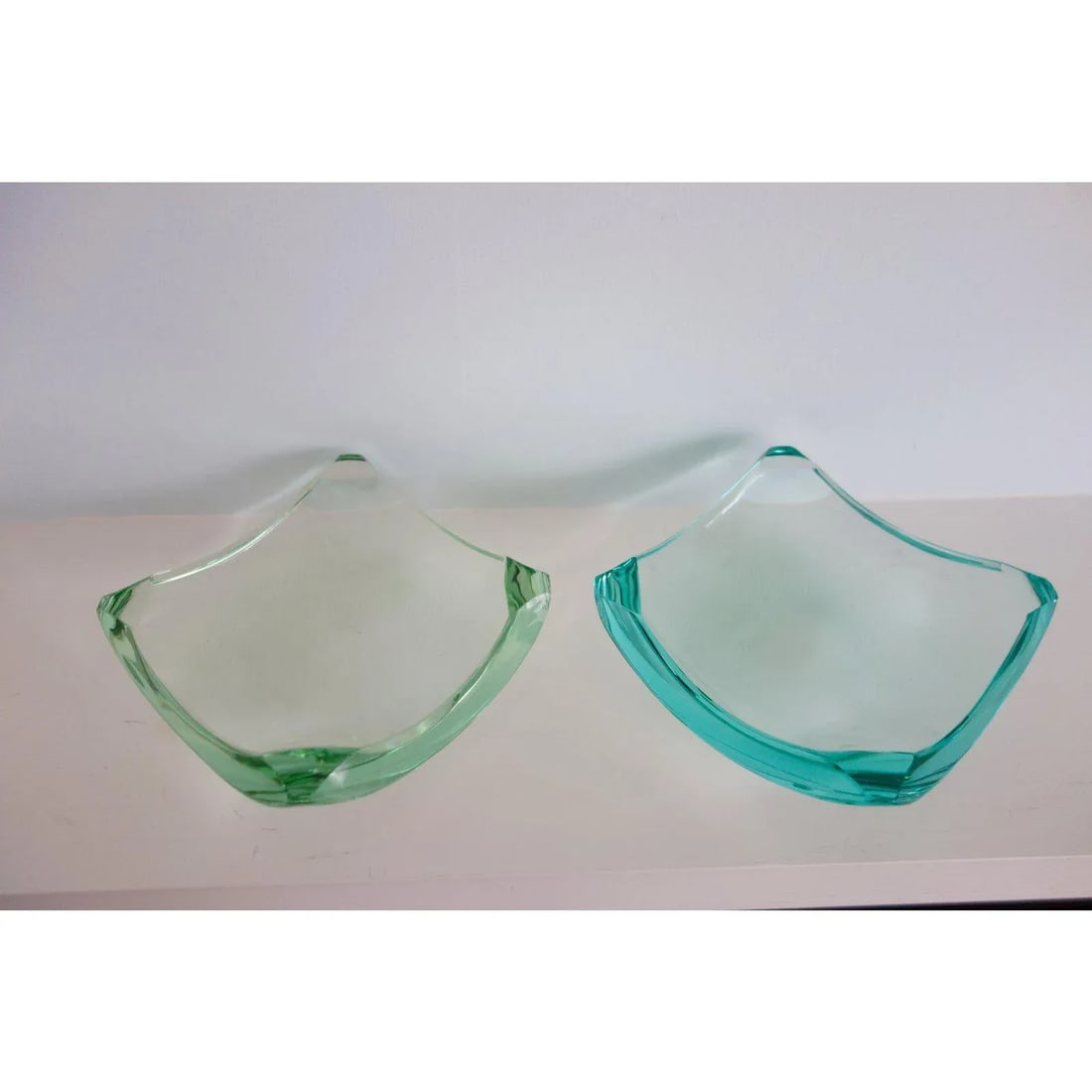 Erwin Burger Fontana Arte Glass Dishes - a Pair - 5