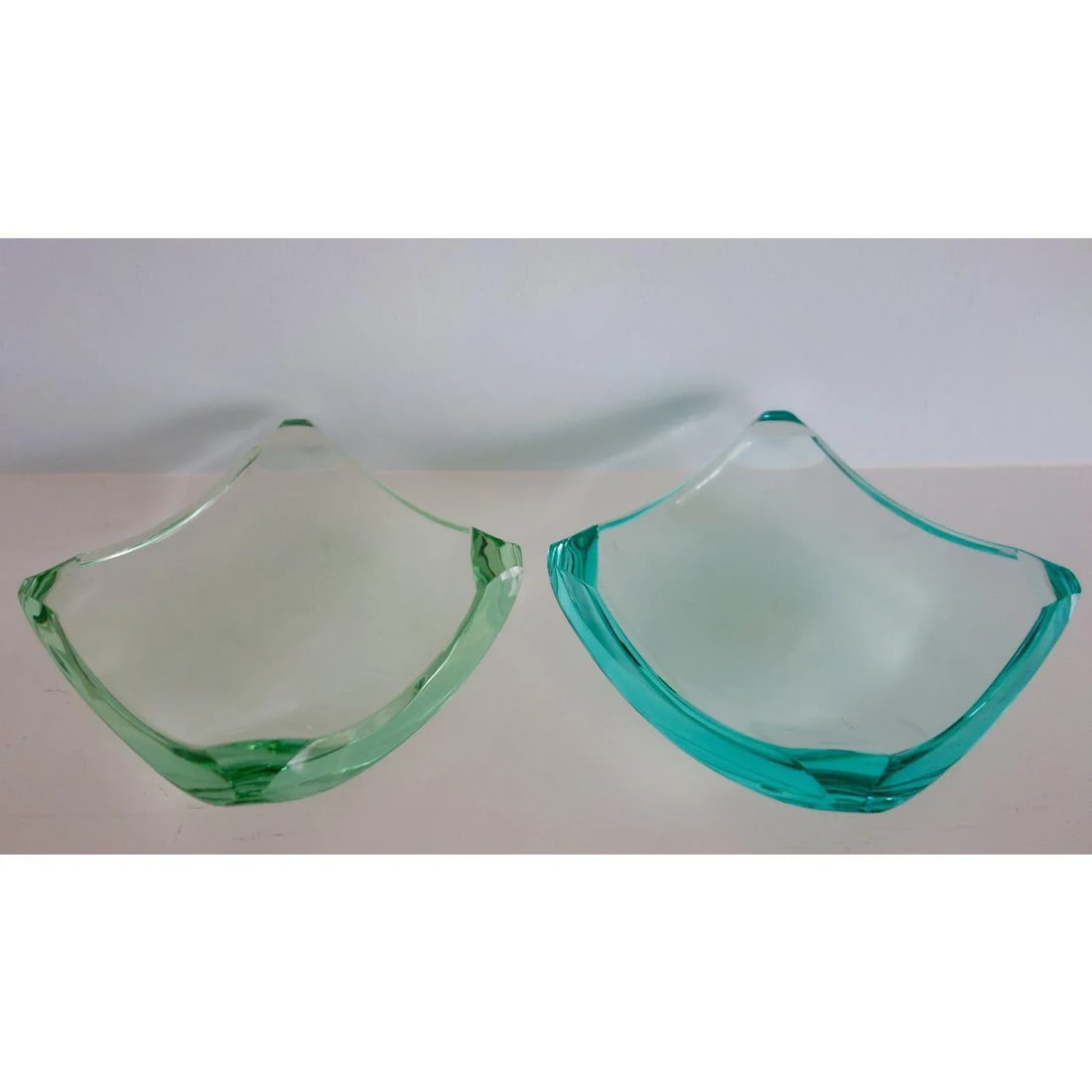 Erwin Burger Fontana Arte Glass Dishes - a Pair - 7