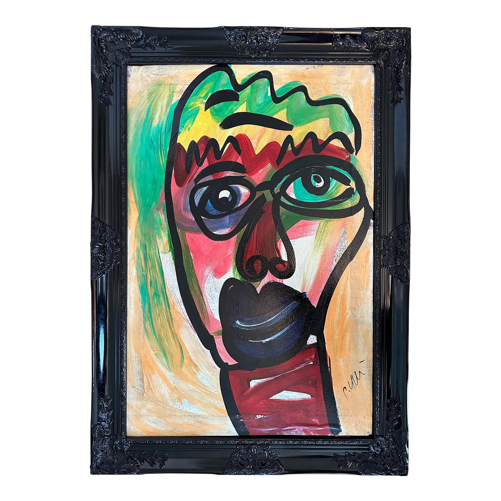 Peter Keil Original Painting: *This piece does not include the frame* Peter Keil is a German artist who focuses primarily on abstract expressionism. Keil painted with some of the best, including Joan Miró, Pablo Picasso, and 