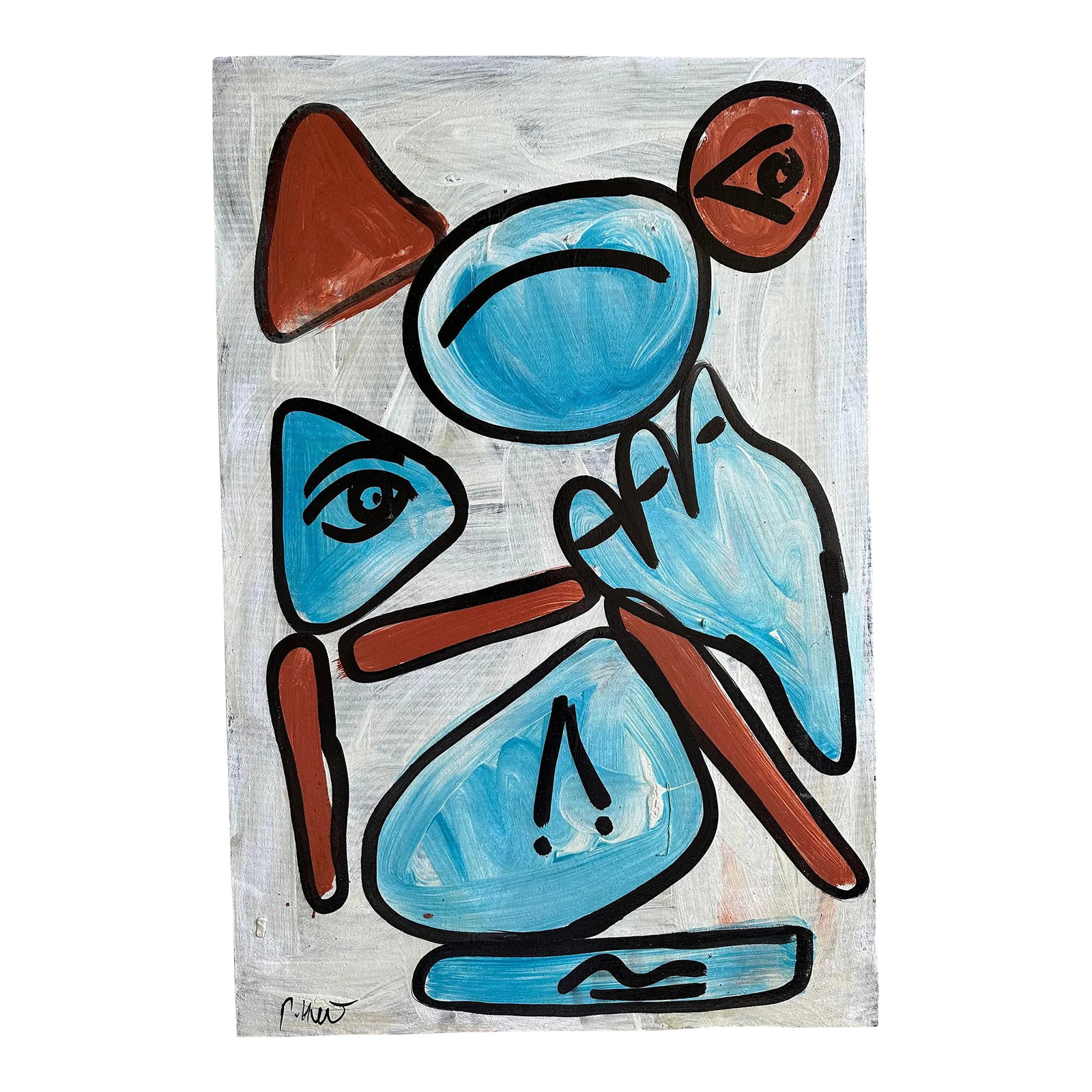 Peter Keil Painting - Junge Wilde Collection: Peter Keil is a German artist who focuses primarily on abstract expressionism. Keil painted with some of the greats, including Joan Miró, Pablo Picasso, and Andy Warhol, to name a few. This is a