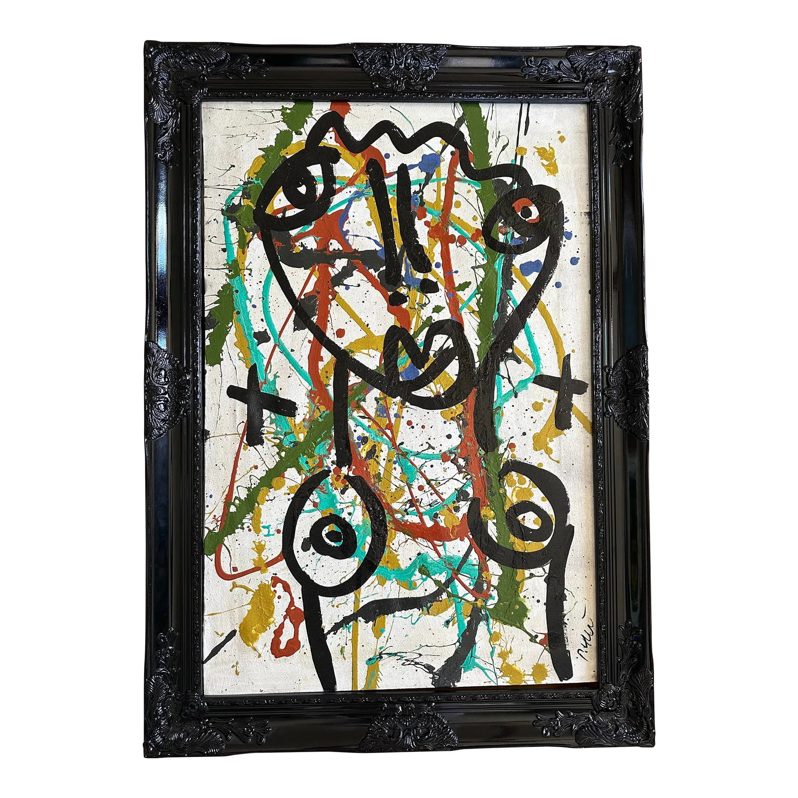 Original Peter Keil Painting - Junge Wilde Collection: *This piece does not include the frame* Peter Keil is a German artist who focuses primarily on abstract expressionism. Keil painted with some of the greats, including Joan Miró, Pablo Picasso, an