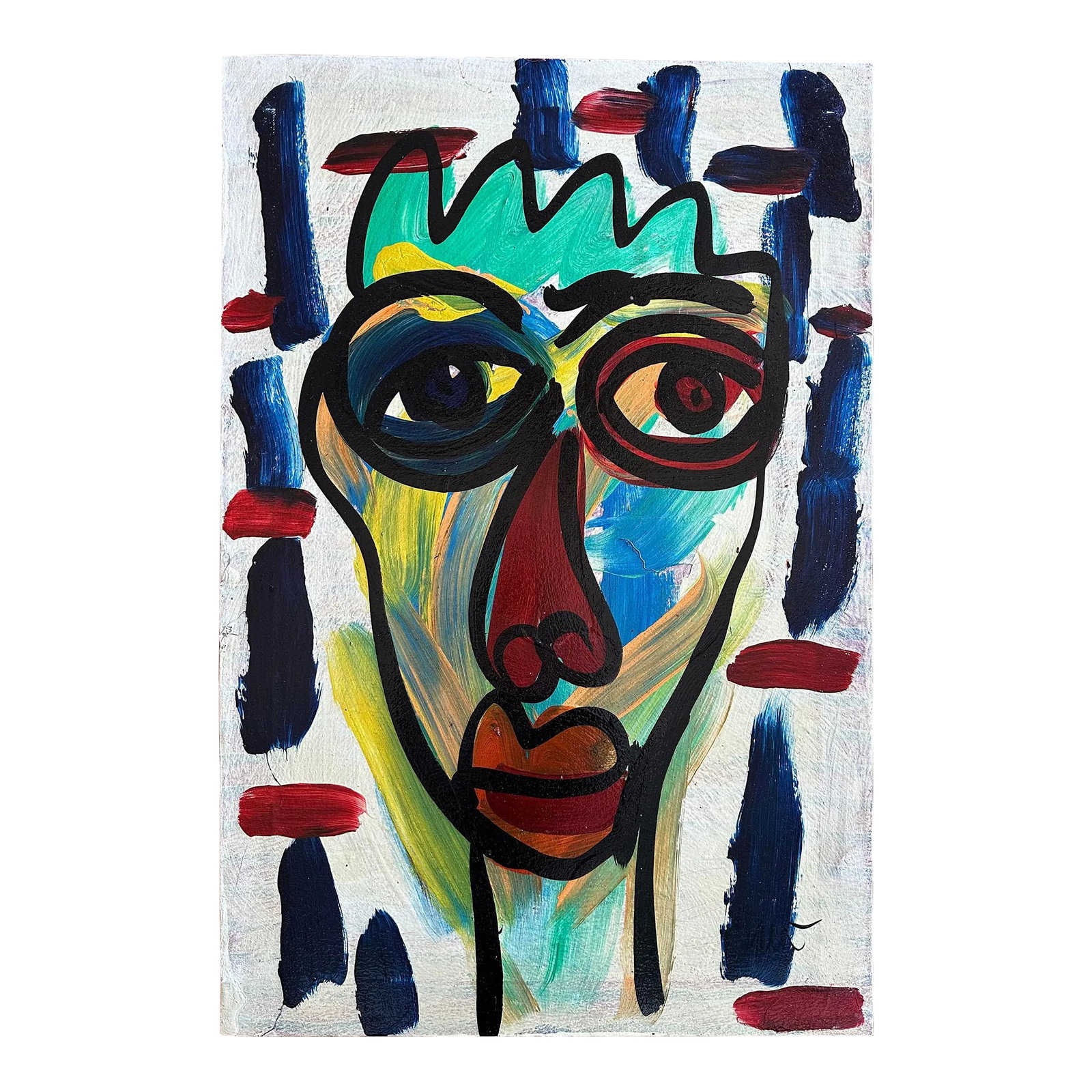 Original Peter Keil Painting - Junge Wilde Collection: Peter Keil is a German artist who focuses primarily on abstract expressionism. Keil painted with some of the greats, including Joan Miró, Pablo Picasso, and Andy Warhol, to name a few. This is a 