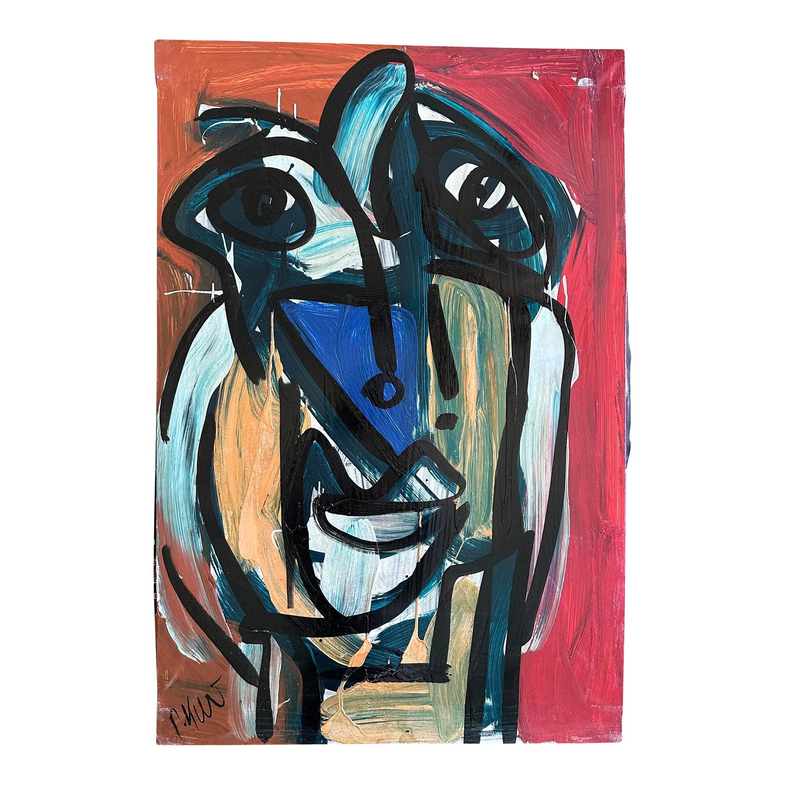 Original Peter Keil Painting - Junge Wilde Collection: Peter Keil is a German artist who focuses primarily on abstract expressionism. Keil painted with some of the greats, including Joan Miró, Pablo Picasso, and Andy Warhol, to name a few. This is a