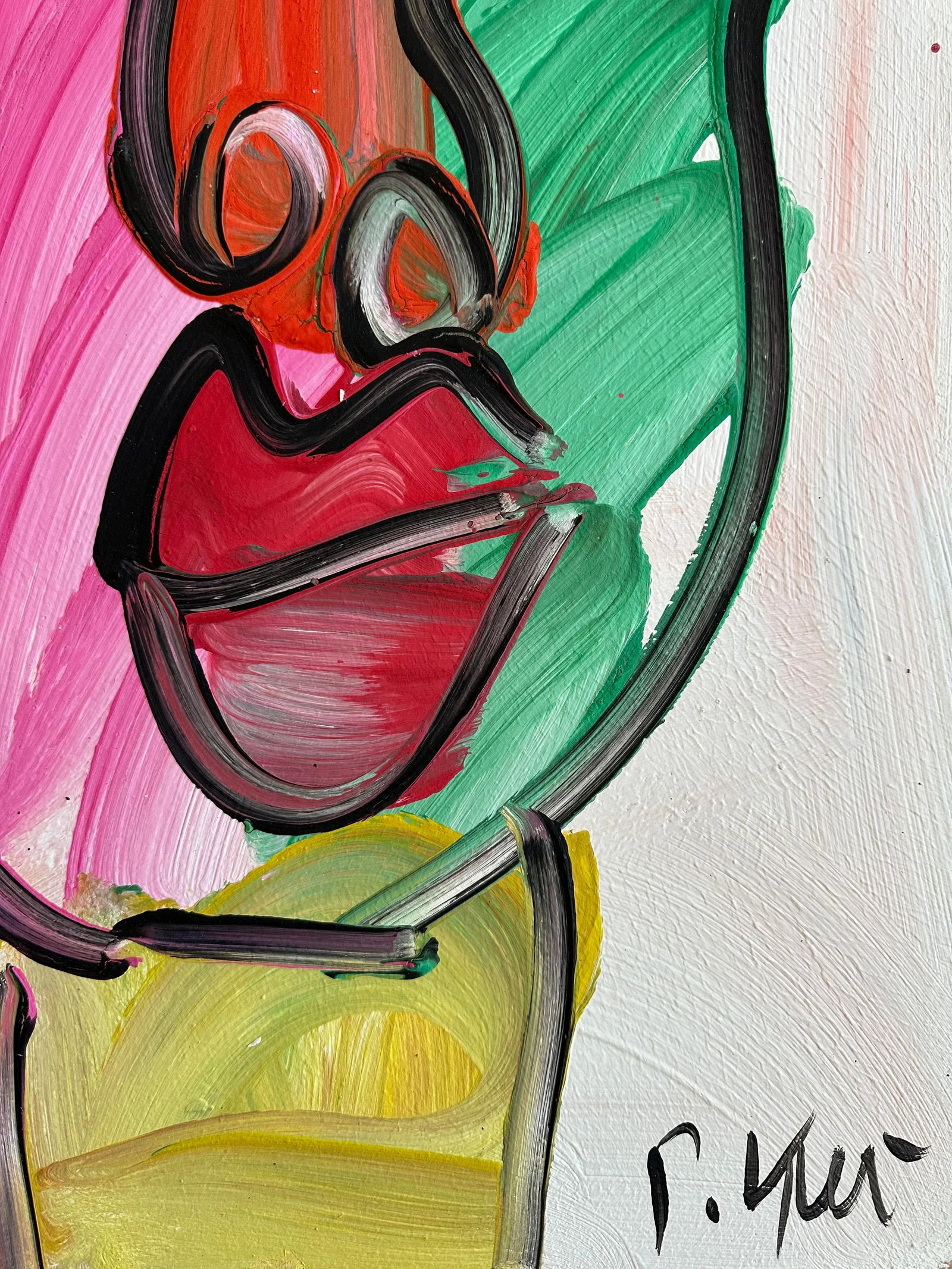 Original Peter Keil Painting - Abstract Portrait - 2