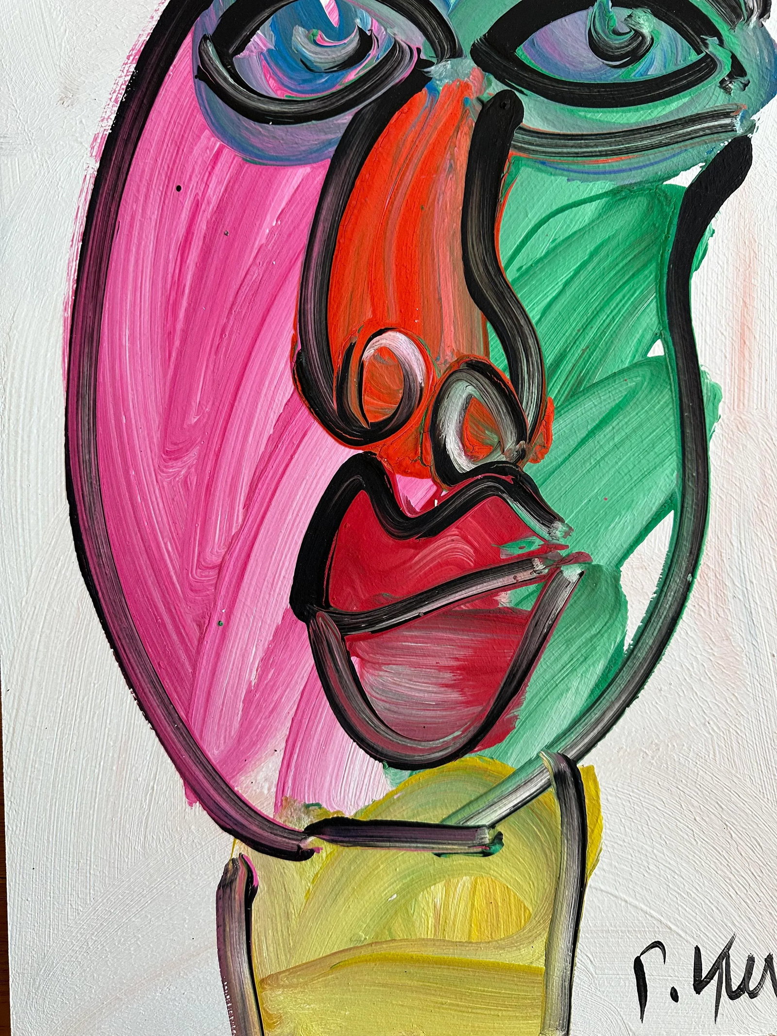 Original Peter Keil Painting - Abstract Portrait - 3