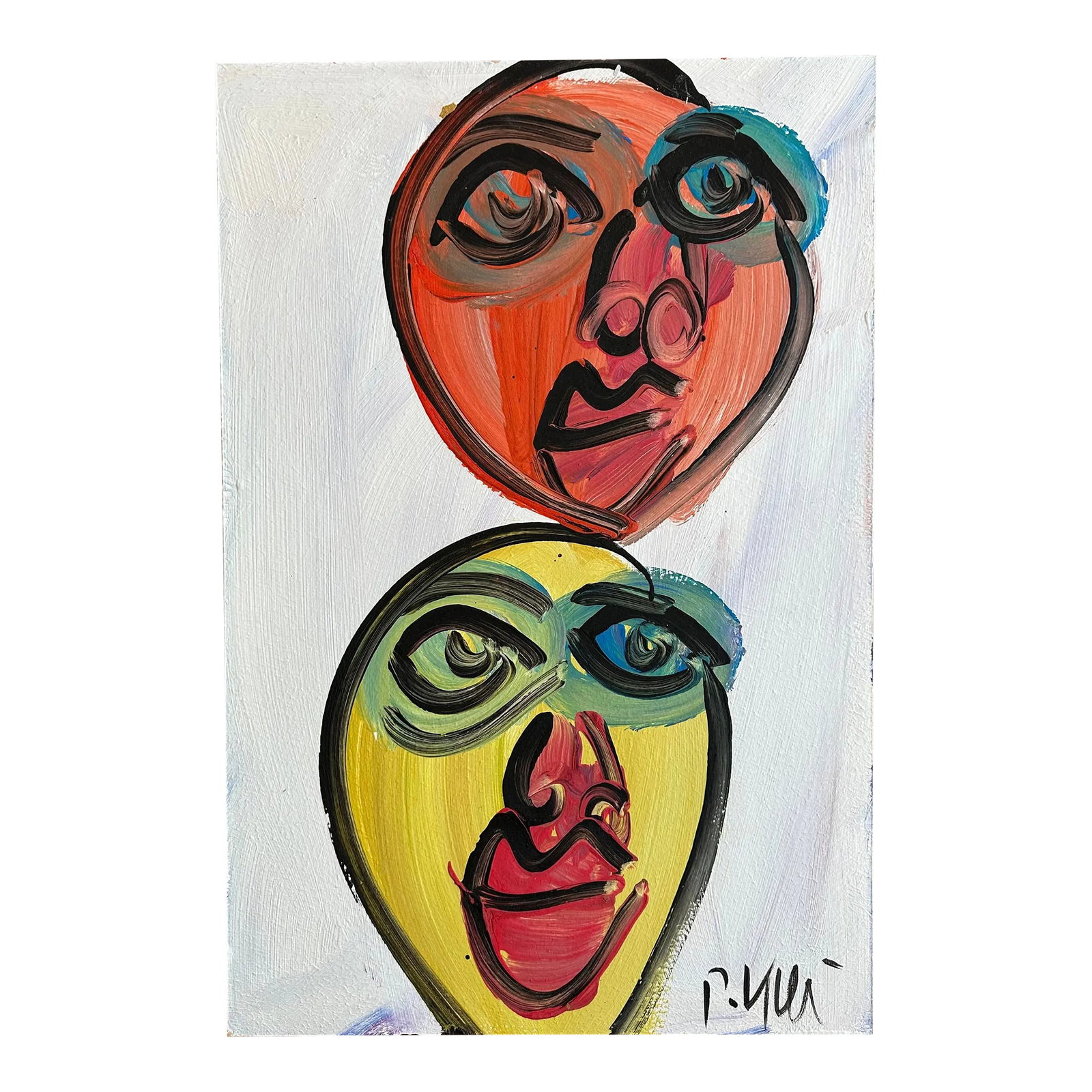 Original Peter Keil Painting: Peter Keil is a German artist who focuses primarily on abstract expressionism. Keil painted with some of the greats, including Joan Miró, Pablo Picasso, and Andy Warhol, to name a few. This is a