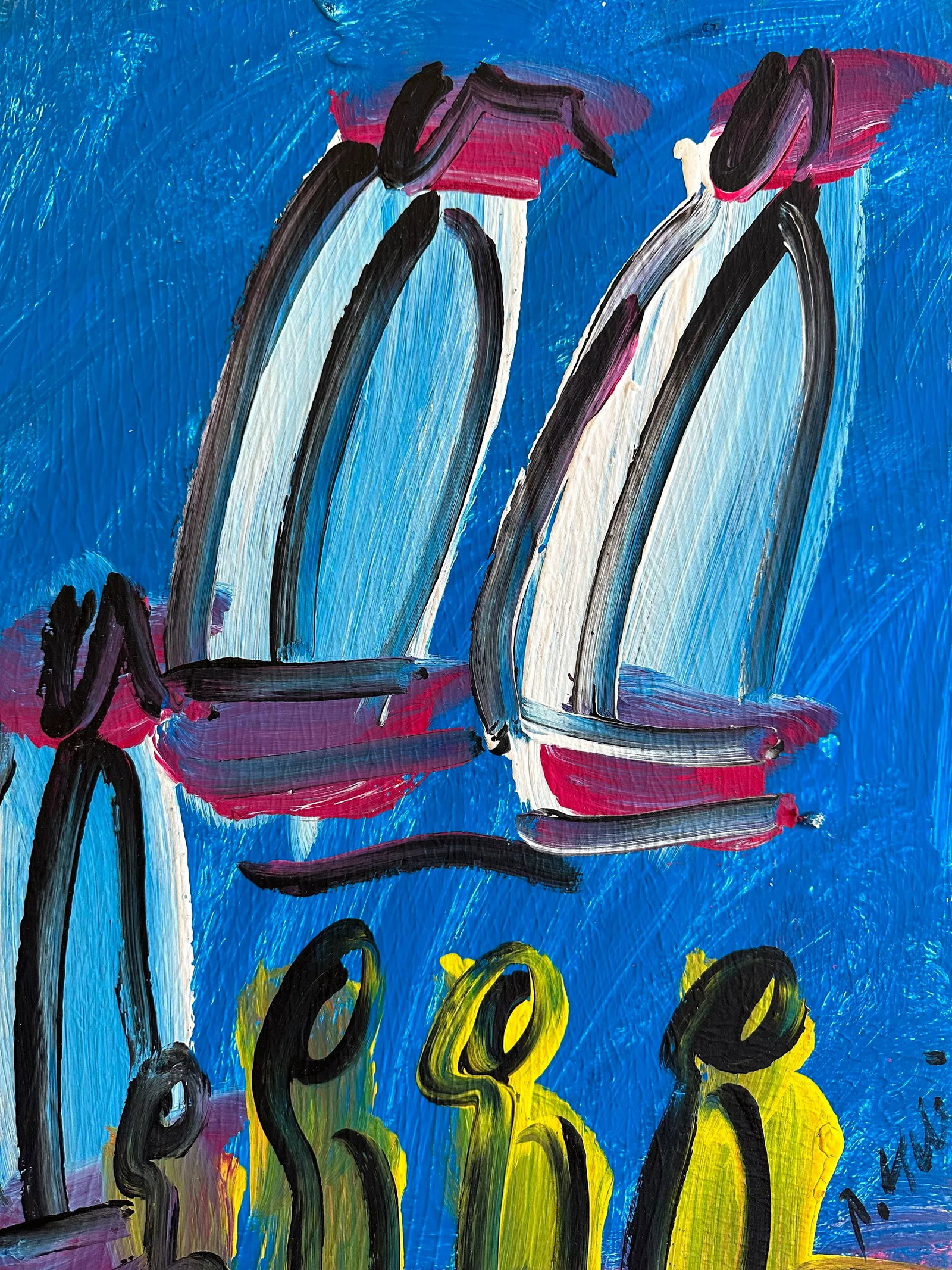 Original Peter Keil Sailboats Painting - 4
