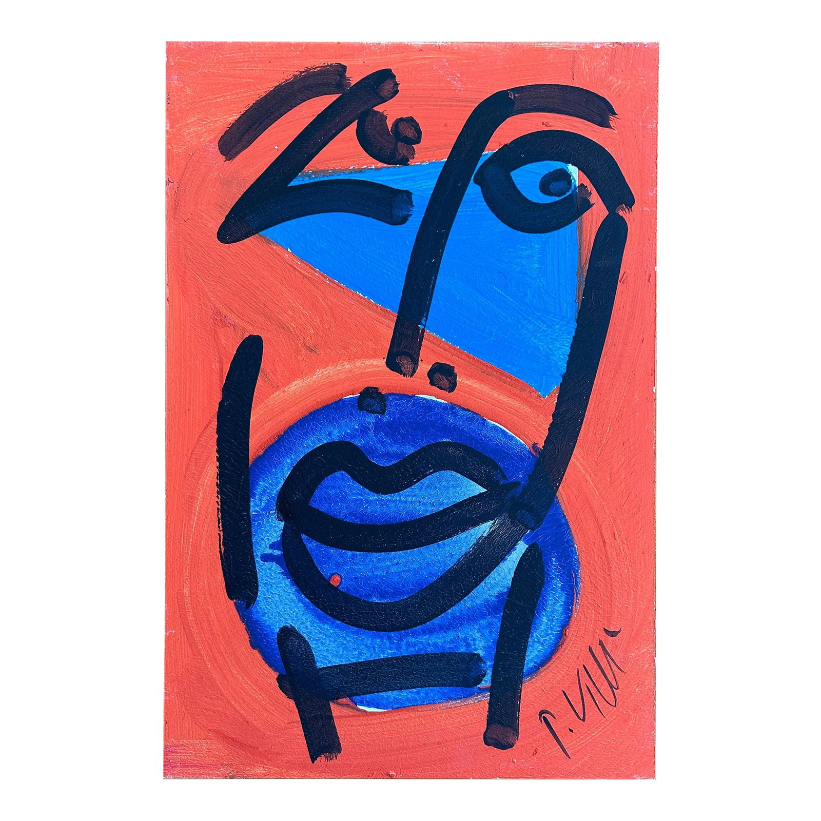 Original Peter Keil Painting: Peter Keil is a German artist who focuses primarily on abstract expressionism. Keil painted with some of the greats, including Joan Miró, Pablo Picasso, and Andy Warhol, to name a few. This is a