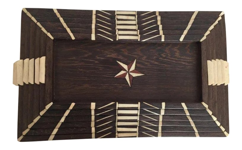 Vintage Anglo-Indian Stacking Wood Trays With Inlay - Set of 6 (1 of 12)