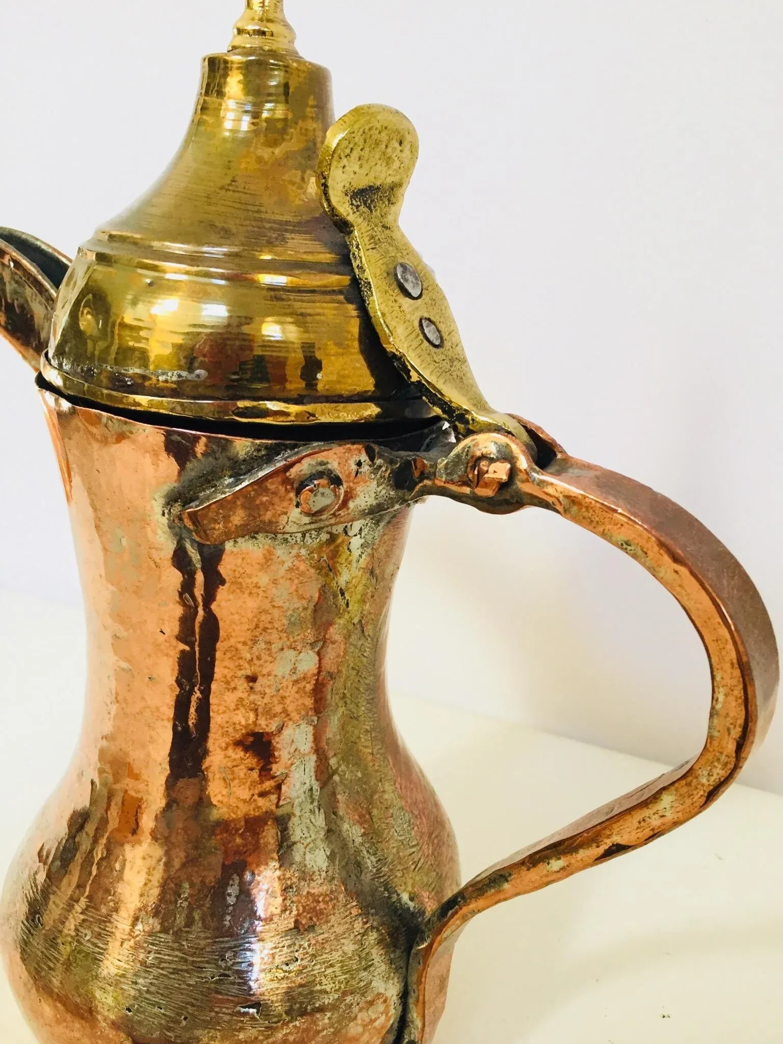 Middle Eastern Dallah Arabic Copper Coffee Pot - 1 - 10