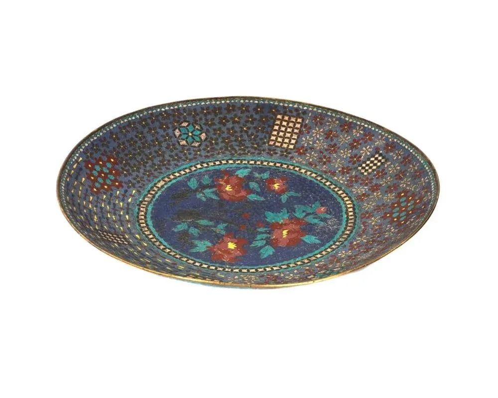 Large Antique Japanese Cloisonne Enamel Plate - 3