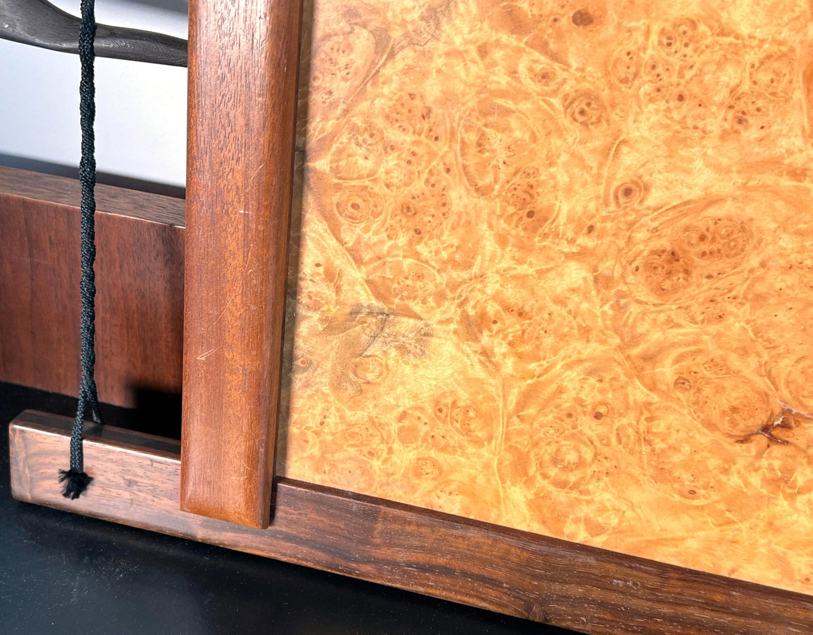 Danish Modern Rare Woods Cocktail Serving Tray in Ebony, Teak, Rosewood & Burl - 11