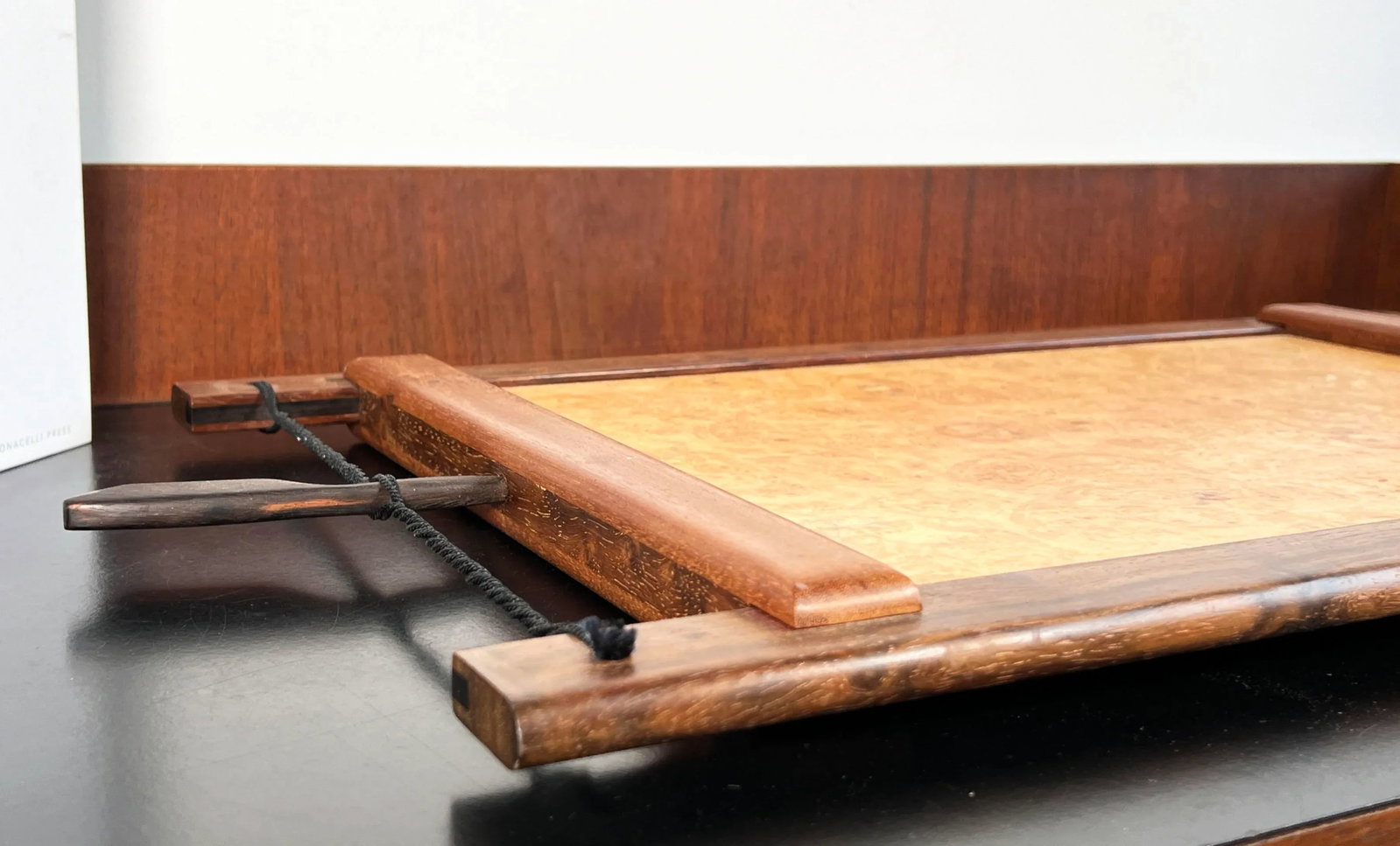 Danish Modern Rare Woods Cocktail Serving Tray in Ebony, Teak, Rosewood & Burl - 5