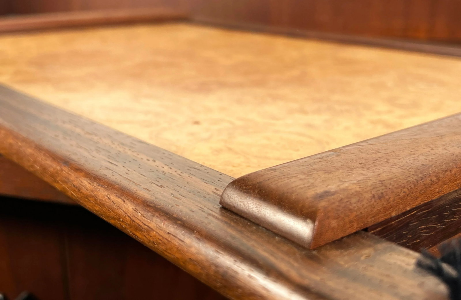 Danish Modern Rare Woods Cocktail Serving Tray in Ebony, Teak, Rosewood & Burl - 9