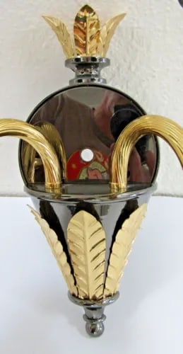 1980s Pair of Italian F. Fabbian Lighting Two Arm Wall Sconces - 5