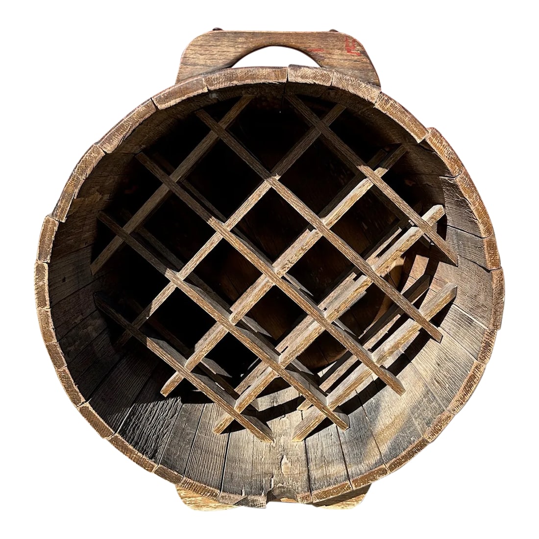 Rustic Wine Barrel Wine Display Rack (1 of 9)