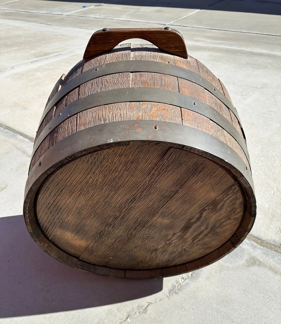 Rustic Wine Barrel Wine Display Rack - 4