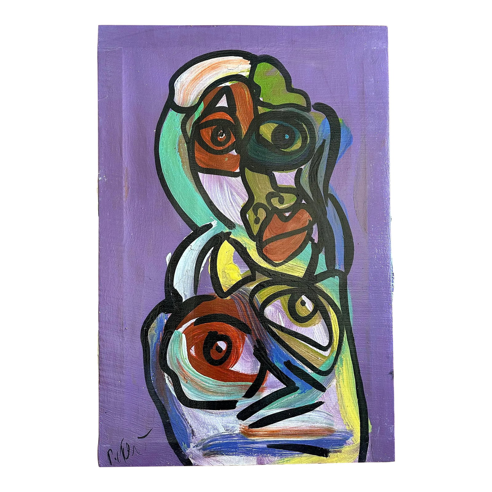 Original Peter Keil Painting - Junge Wilde Collection: Peter Keil is a German artist who focuses primarily on abstract expressionism. Keil painted with some of the greats, including Joan Miró, Pablo Picasso, and Andy Warhol, to name a few. This is a