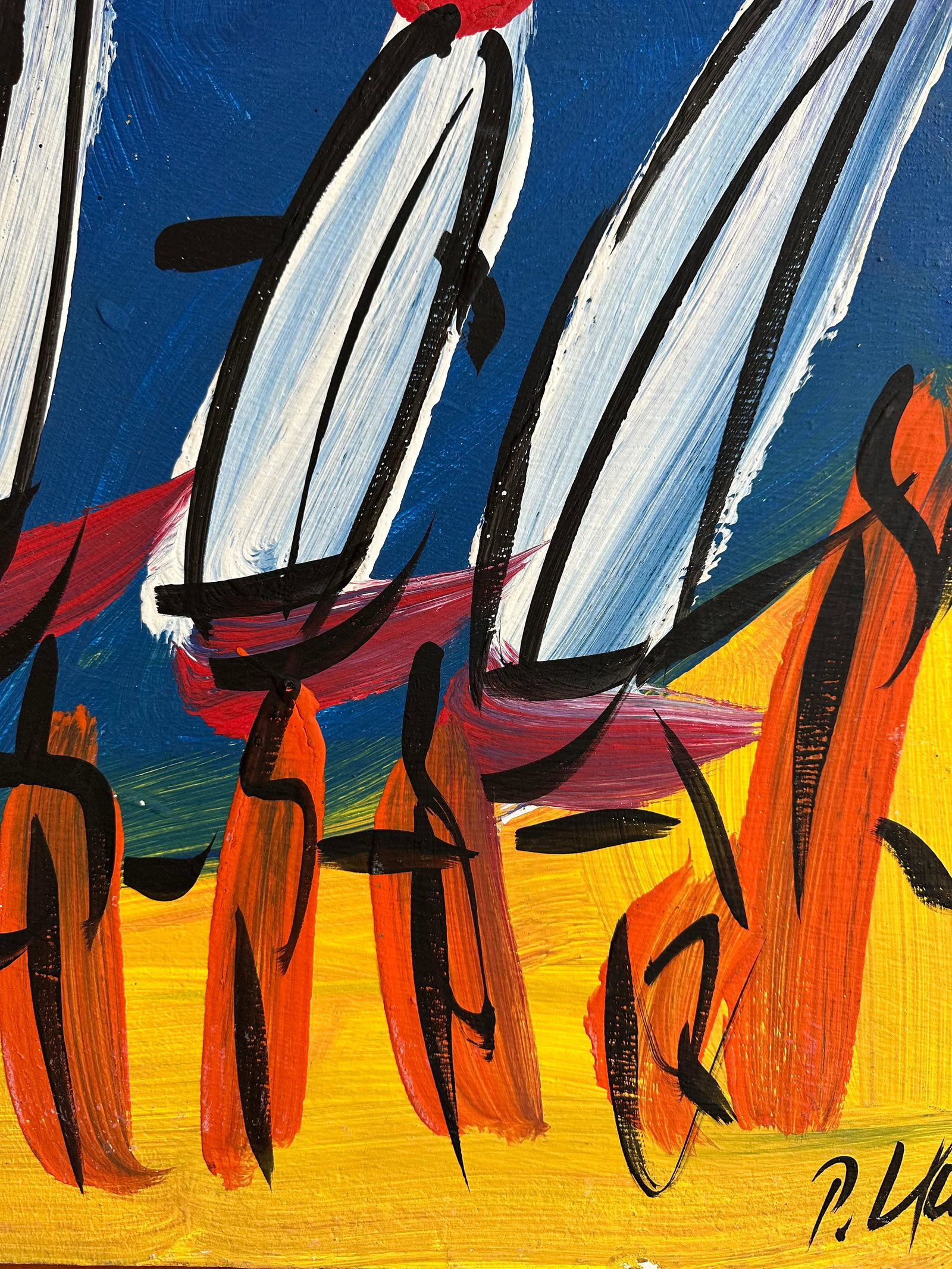 Original Peter Keil Painting - Sailboats - 3