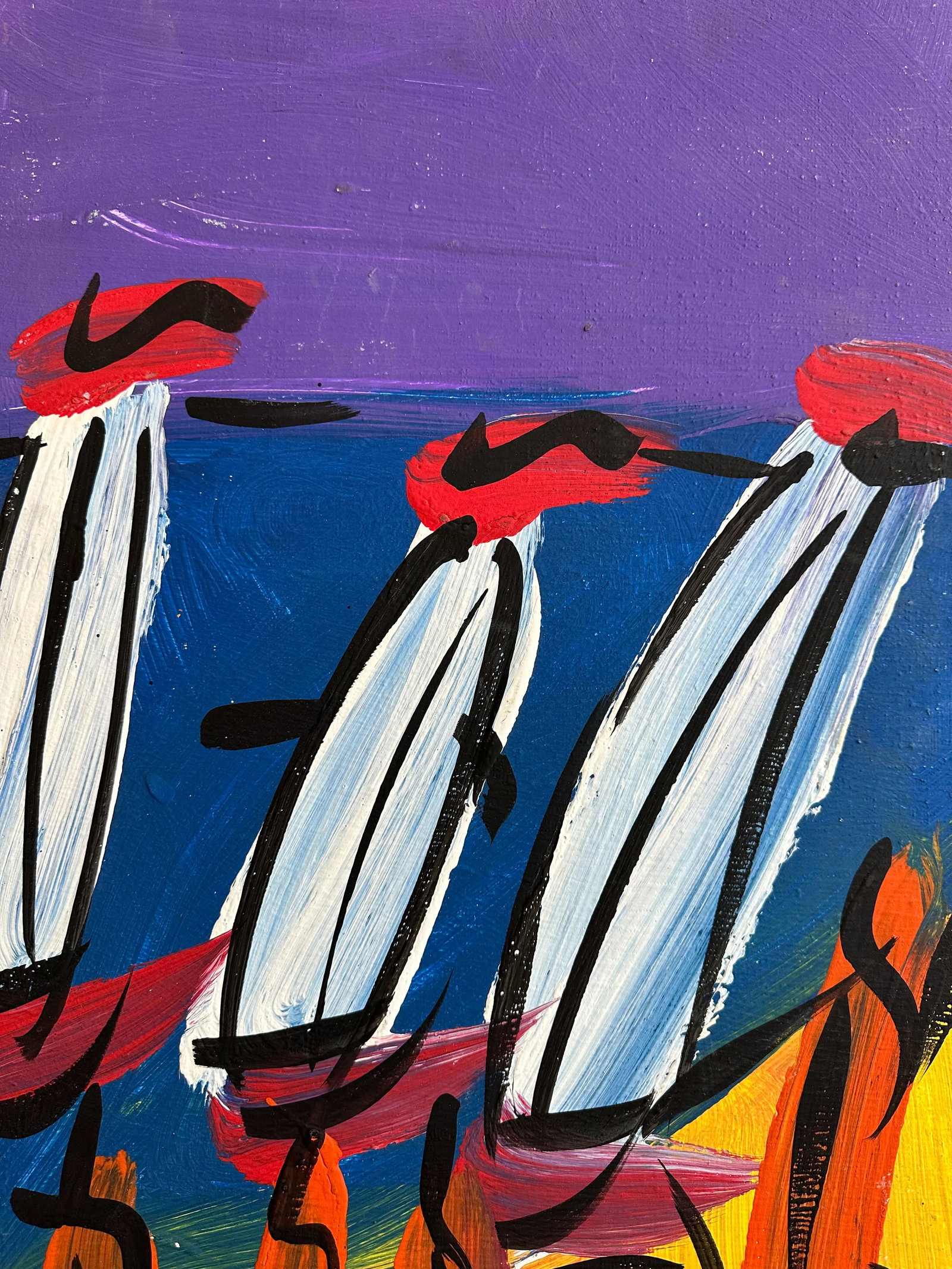 Original Peter Keil Painting - Sailboats - 4