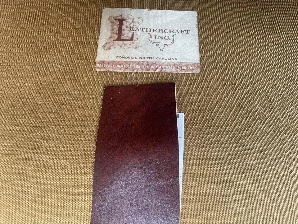 Leather Tufted Gainsborough Chairs by Leathercraft of Conover, North Carolina - a Pair - 5