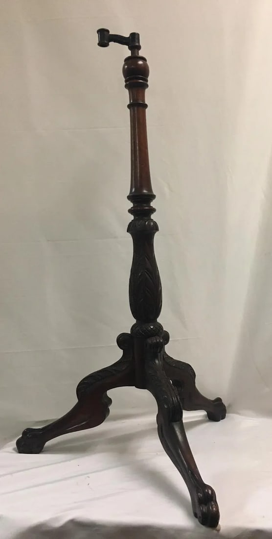 19thc American Chippendale Style Mahogany Music or Book Stand on Tripod Base - 3