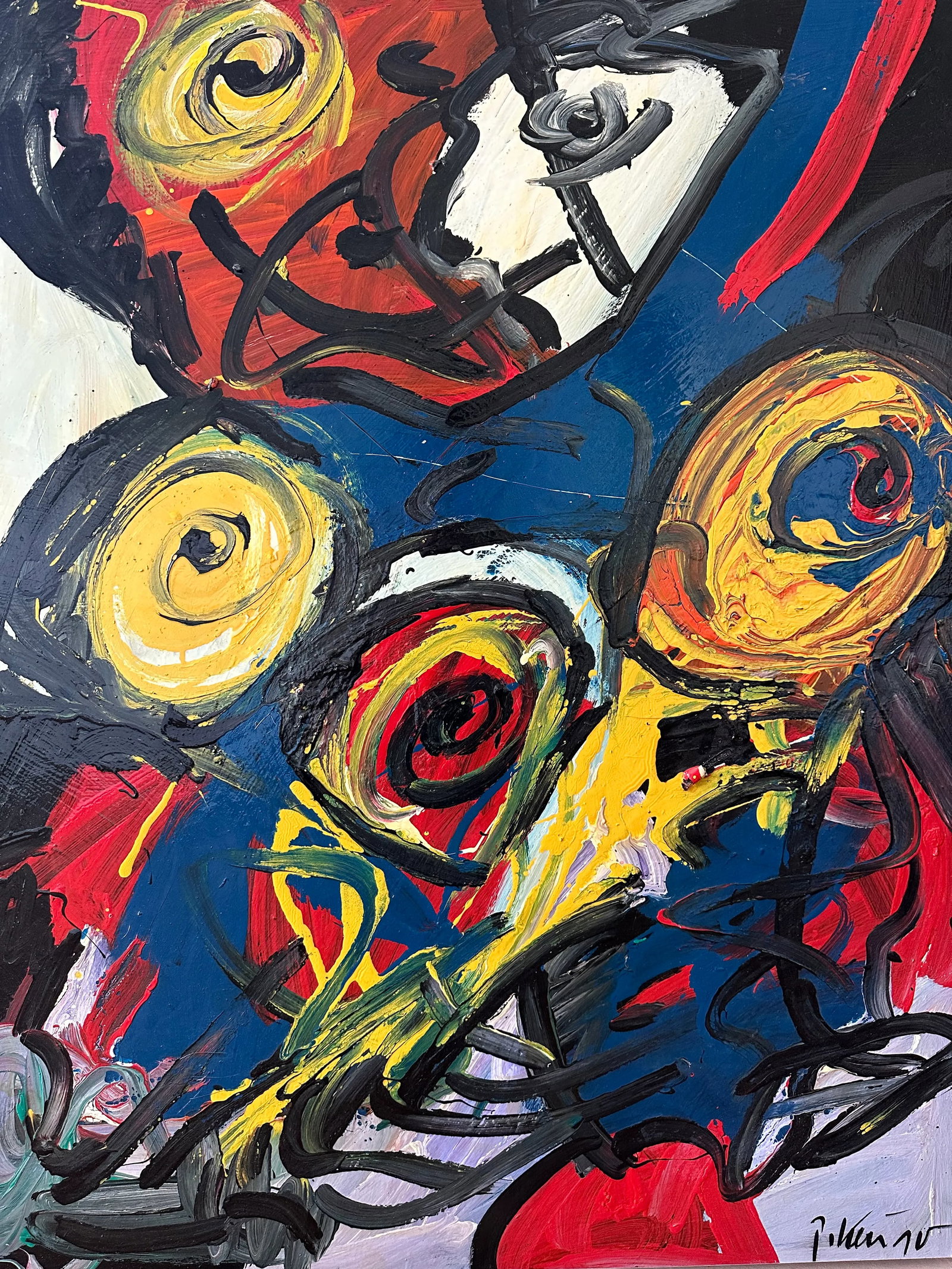 Rare Large-Scale Peter Keil Painting, 1990 - 2
