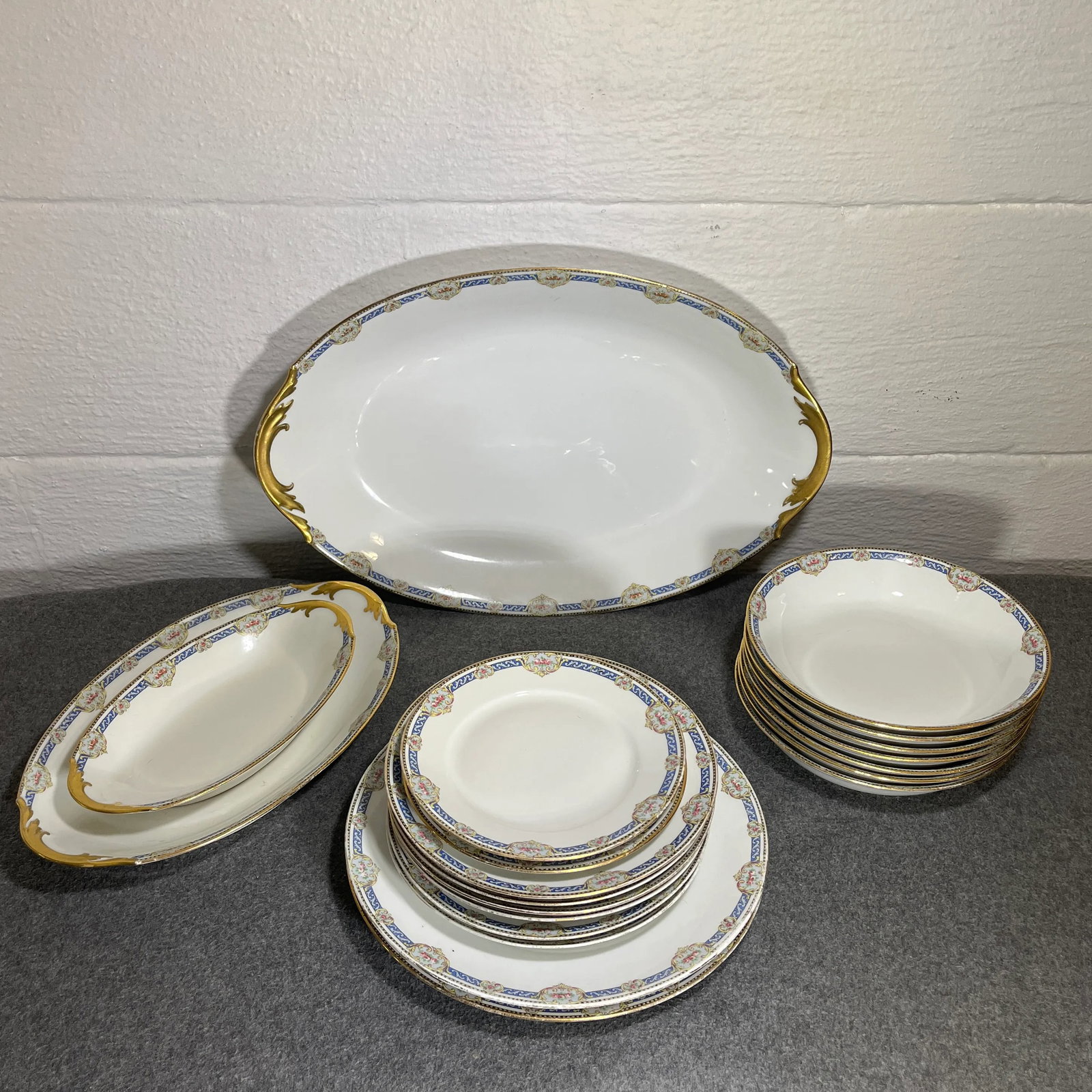 Antique Superior Limoges France Group of 20 Porcelain Serving Pieces - 2