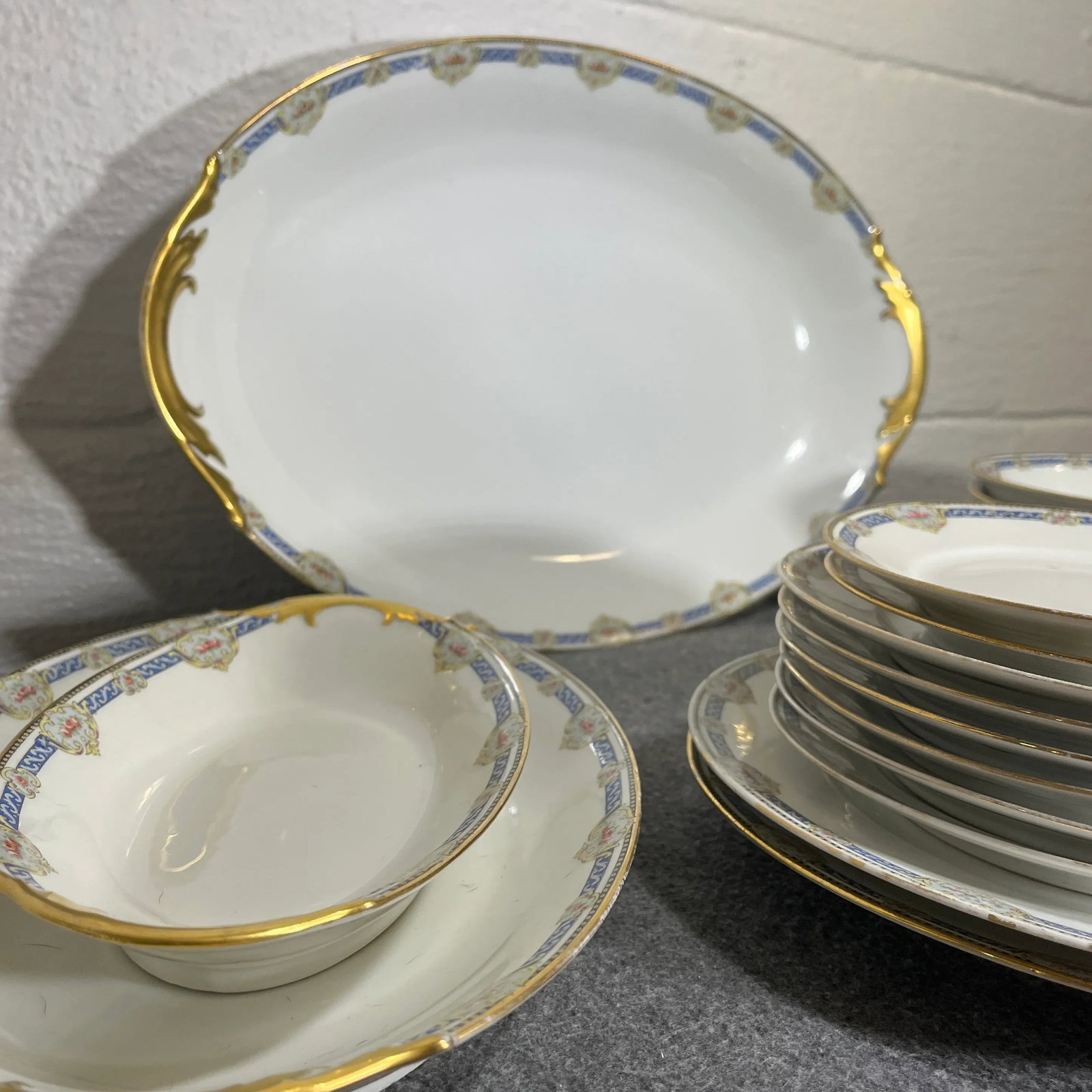 Antique Superior Limoges France Group of 20 Porcelain Serving Pieces - 3