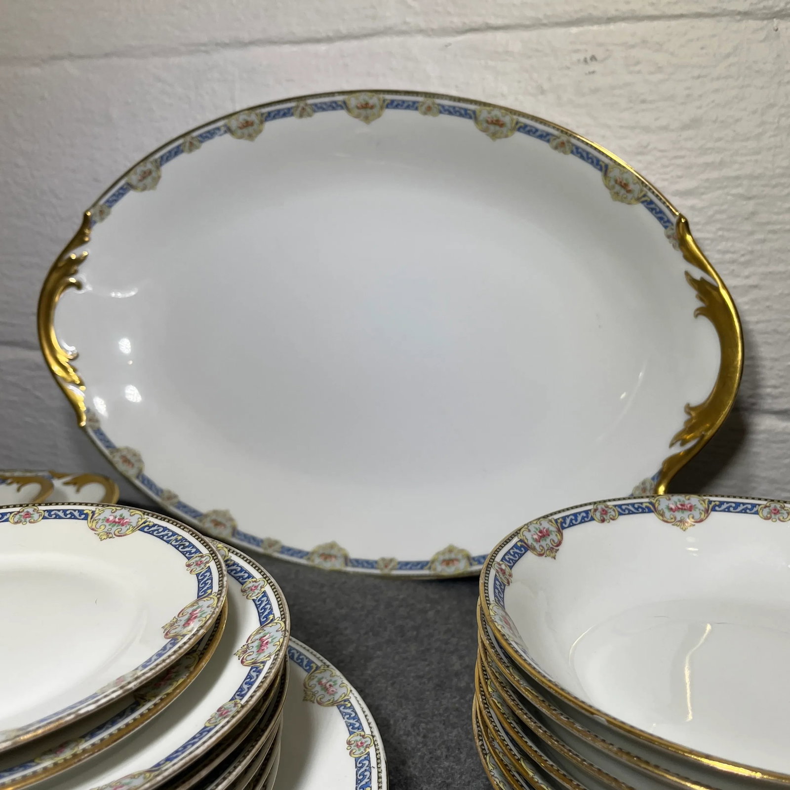 Antique Superior Limoges France Group of 20 Porcelain Serving Pieces - 6