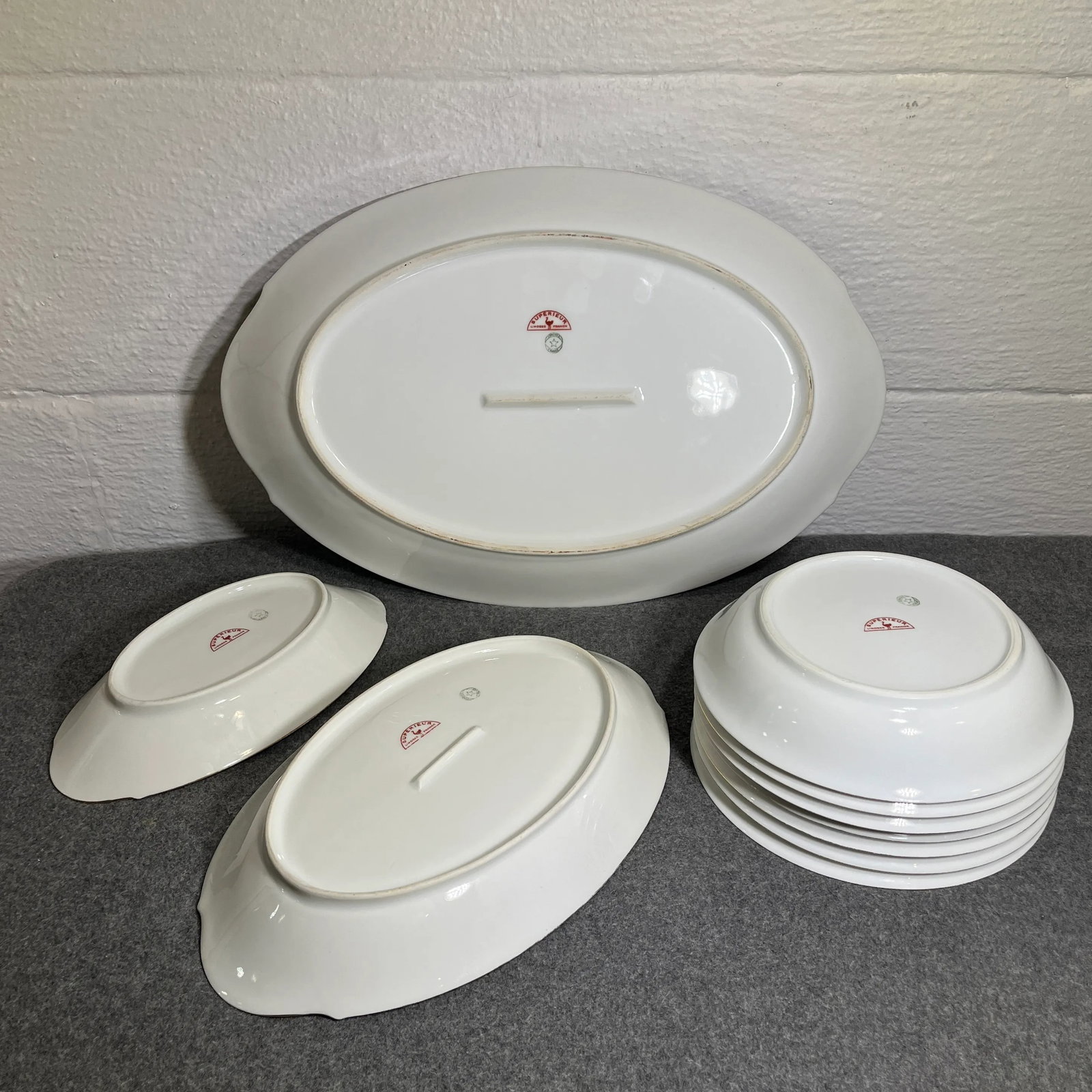 Antique Superior Limoges France Group of 20 Porcelain Serving Pieces - 7