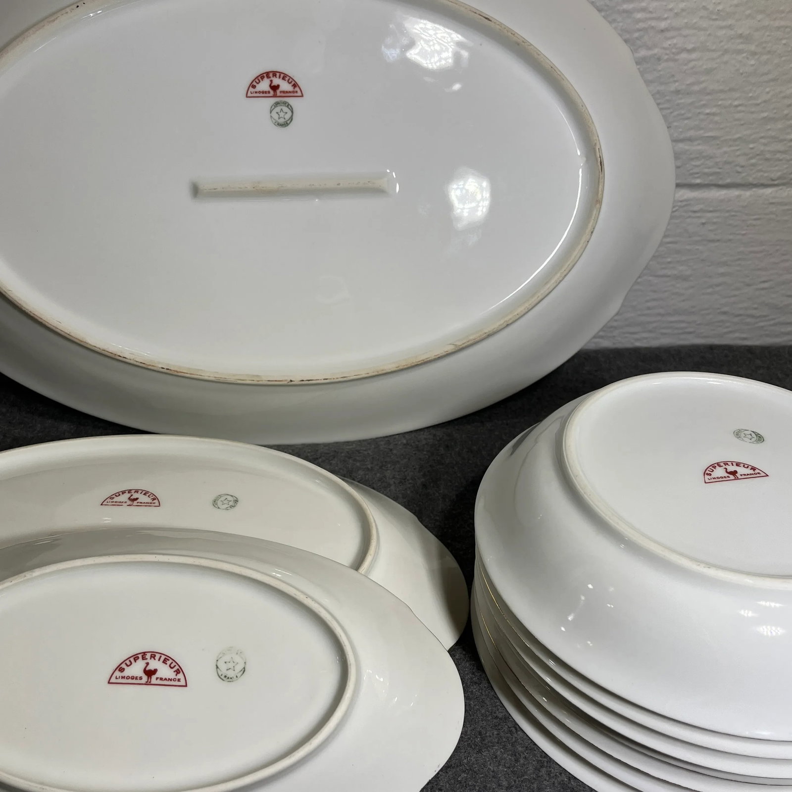 Antique Superior Limoges France Group of 20 Porcelain Serving Pieces - 8