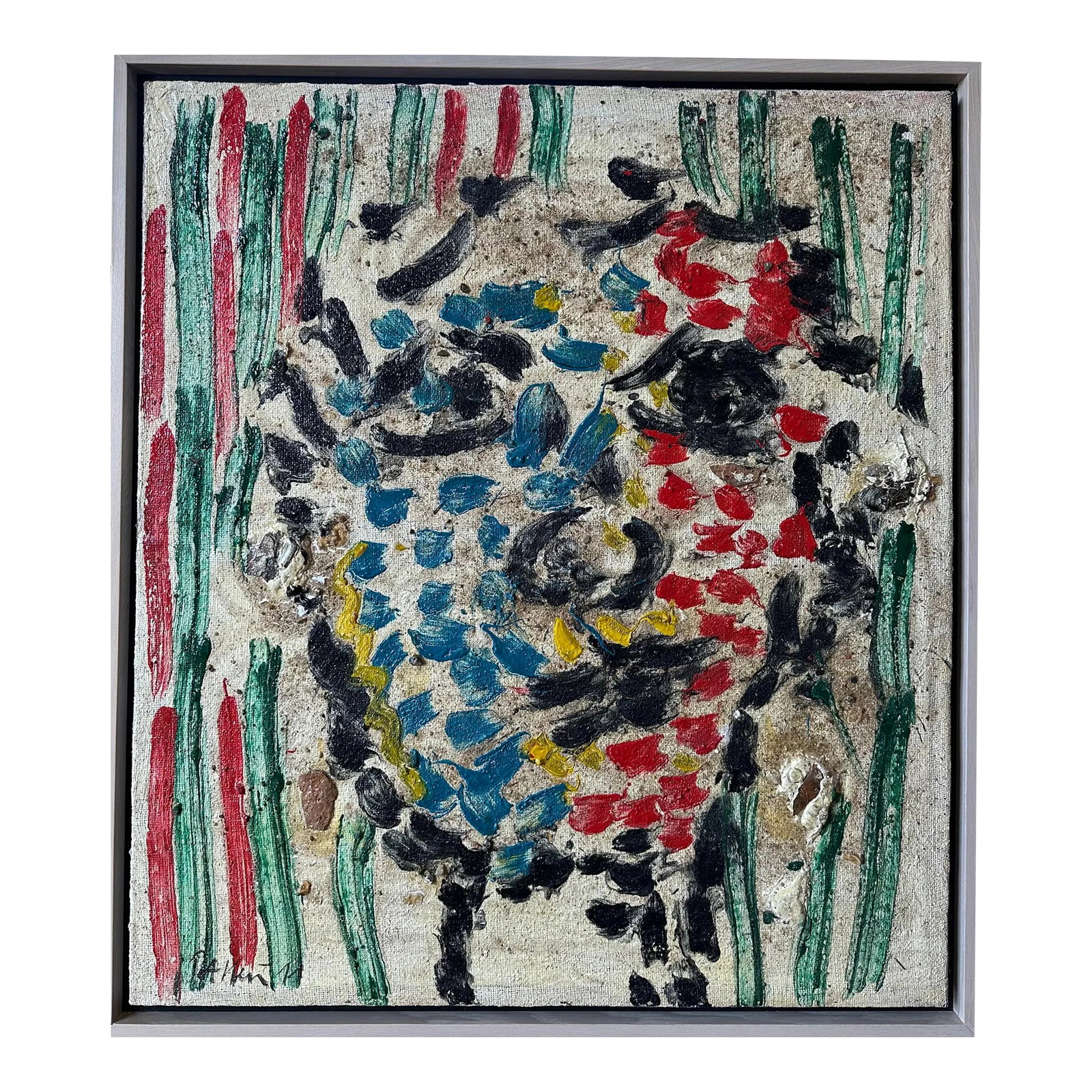 Rare Peter Keil, 1977 - Junge Wilde Collection: Peter Keil is a German artist who focuses primarily on abstract expressionism. Keil painted with some of the greats, including Joan Miró, Pablo Picasso, and Andy Warhol, to name a few. This is