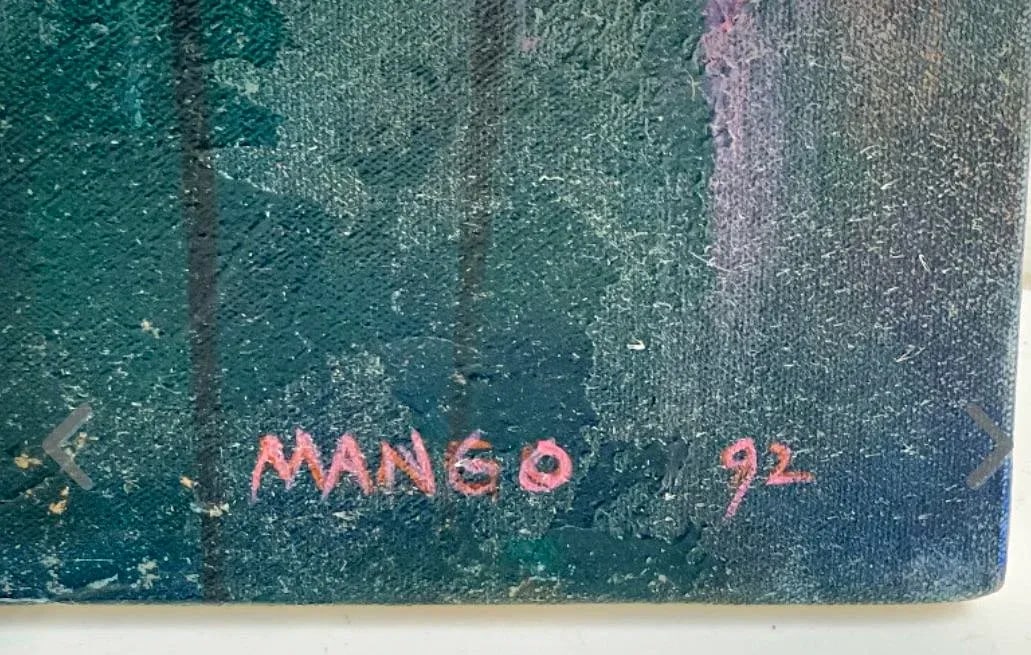 1990s Robert Mango, Untitled (Figural Composition) Painting - 12