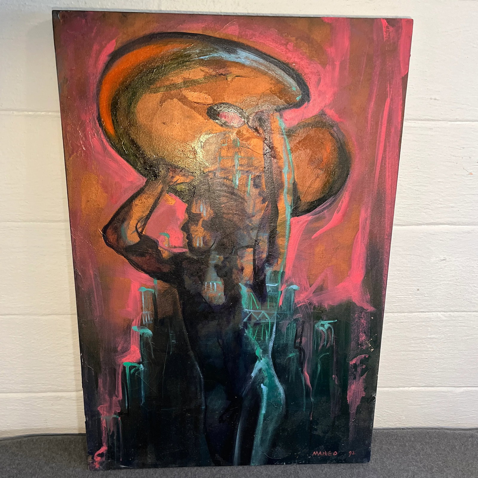 1990s Robert Mango, Untitled (Figural Composition) Painting - 2