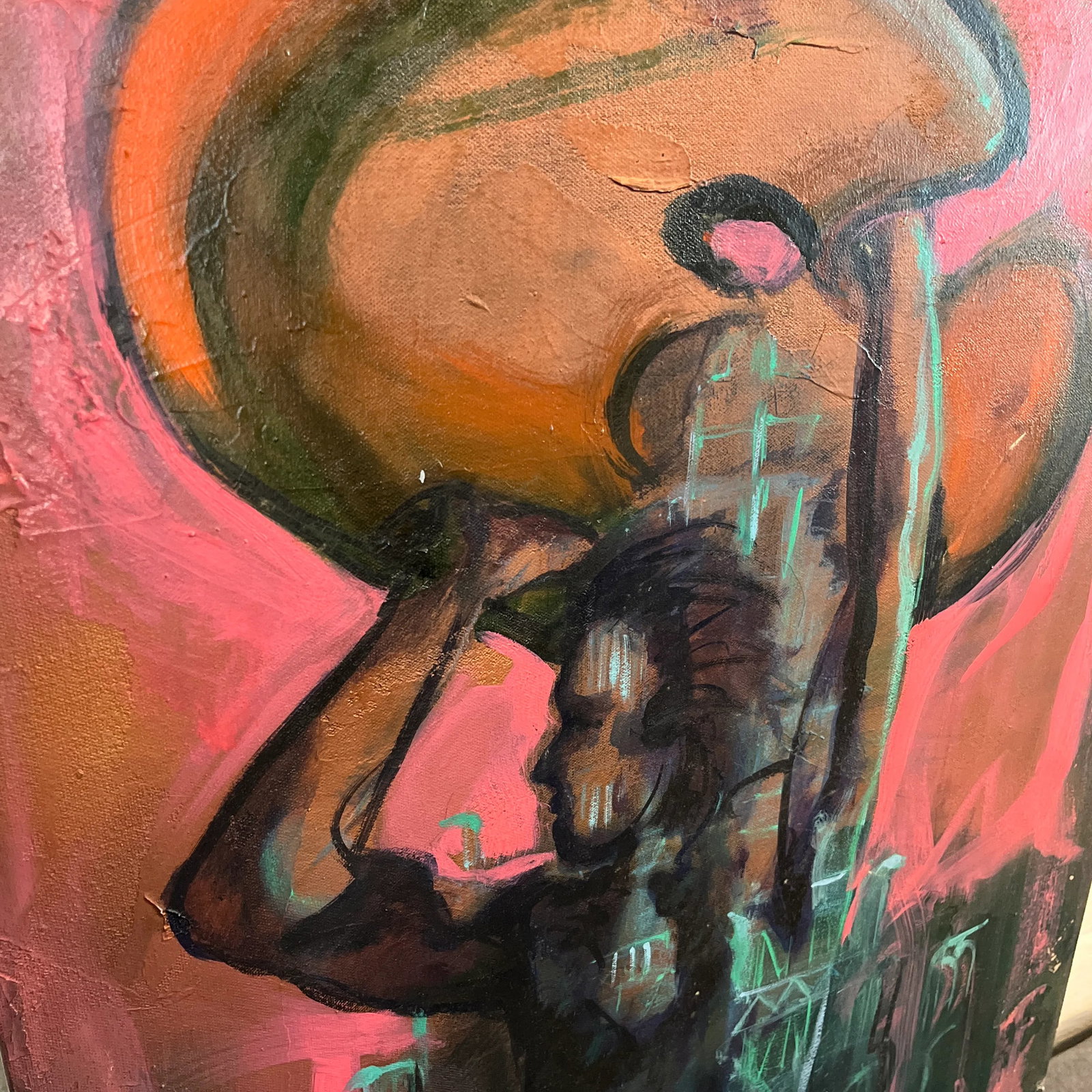 1990s Robert Mango, Untitled (Figural Composition) Painting - 4