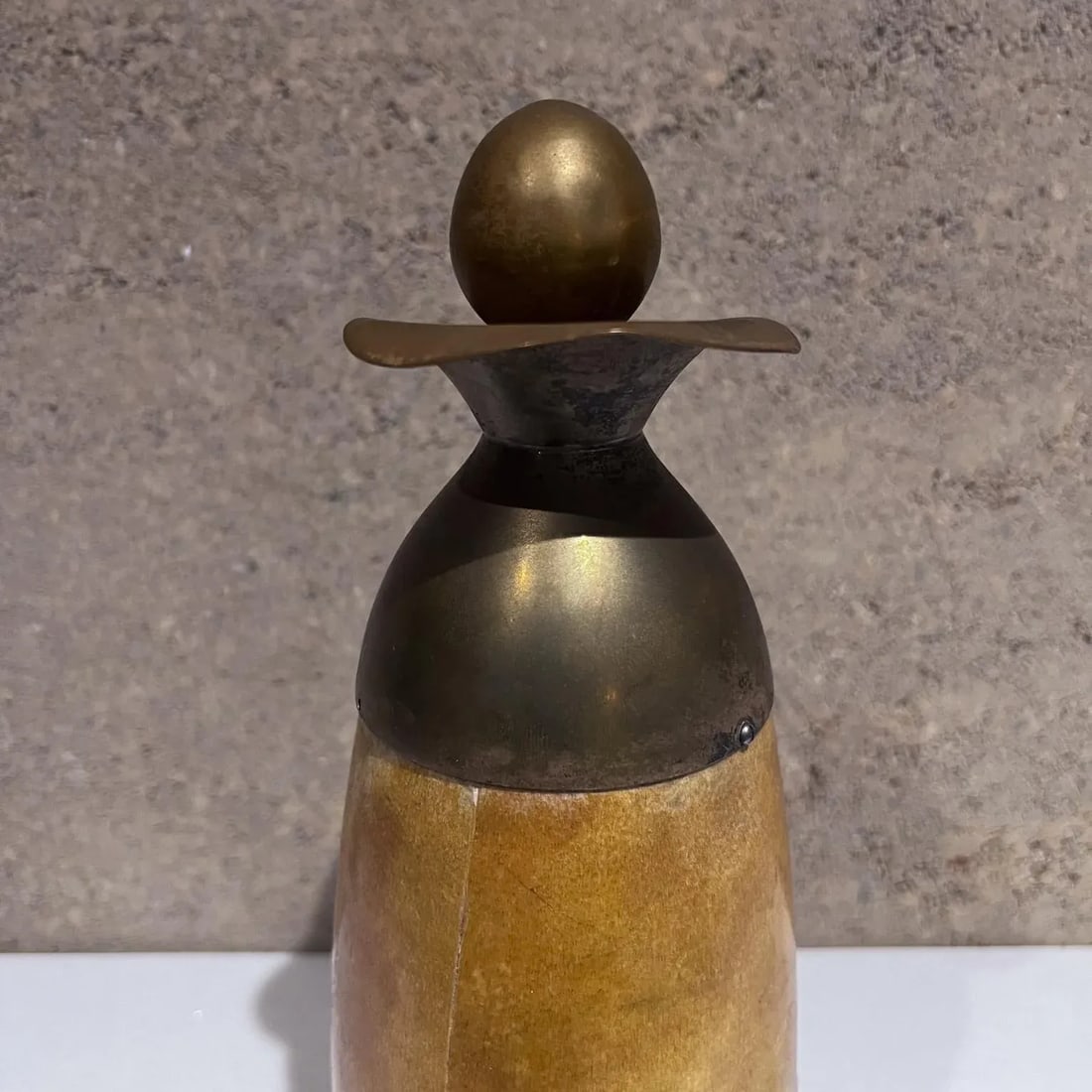 1950s Aldo Tura Goatskin Brass Carafe Thermos Italy - 3