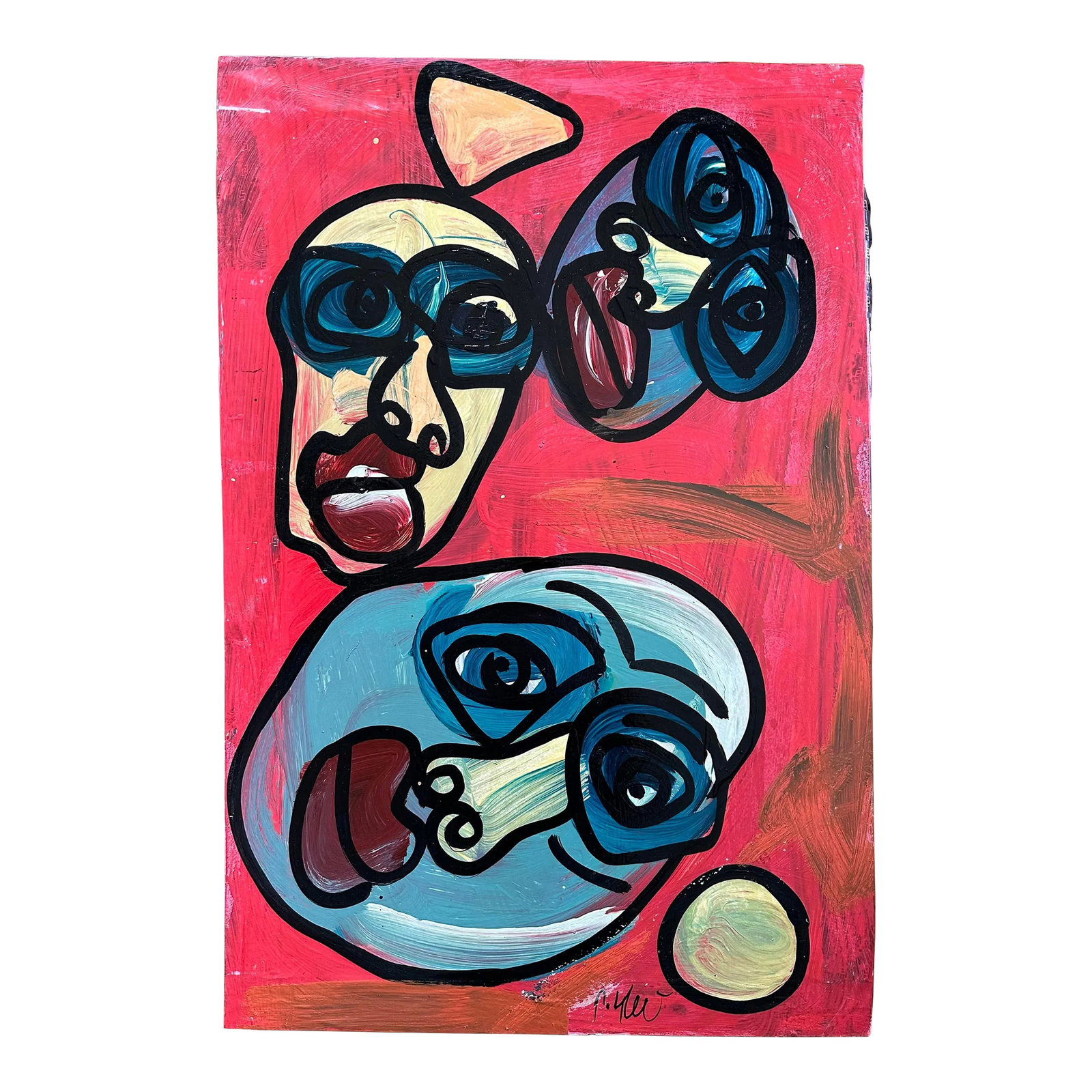 Original Peter Keil Painting - Junge Wilde Collection: Peter Keil is a German artist who focuses primarily on abstract expressionism. Keil painted with some of the greats, including Joan Miró, Pablo Picasso, and Andy Warhol, to name a few. This is a